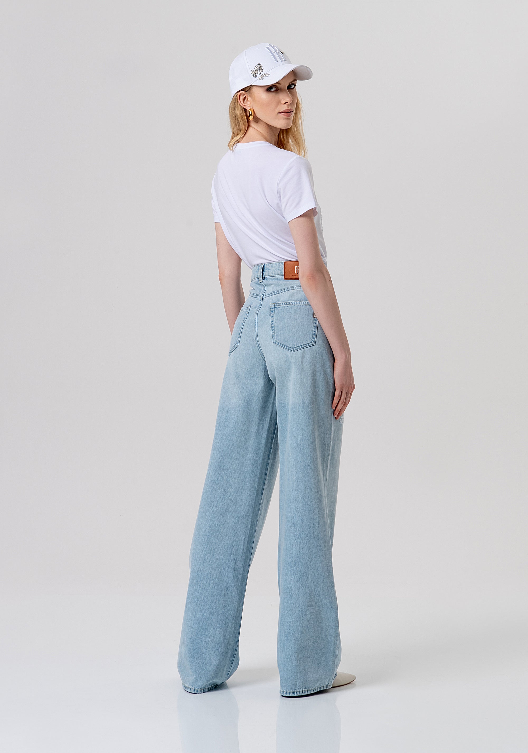 Jeans flare with bleached wash Fracomina FP26SV3015D47103-062-3