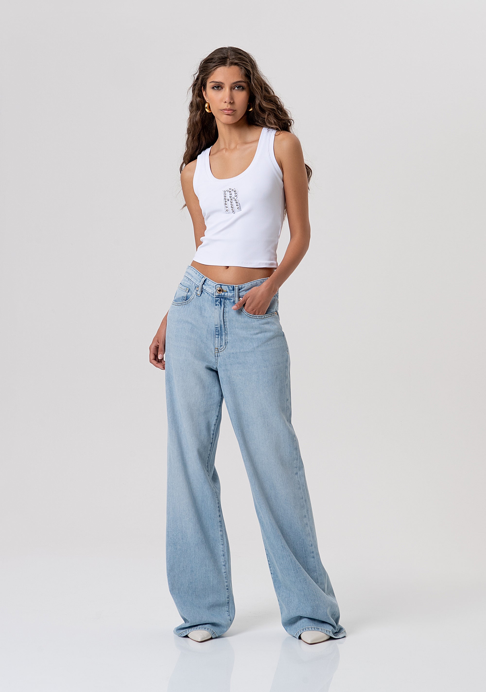 Jeans flare with bleached wash Fracomina FP26SV3023D41903-062-1