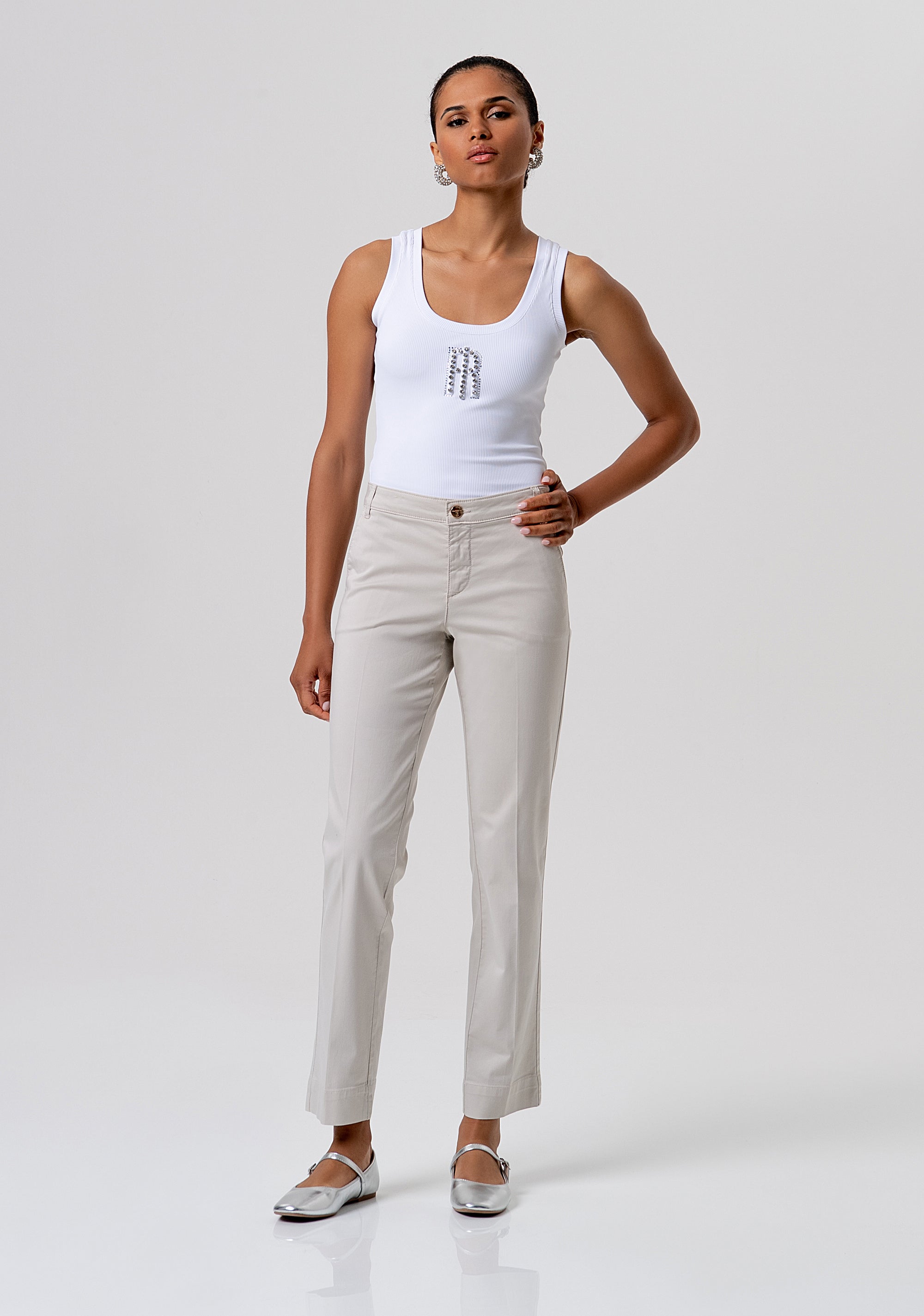 Chino pant regular fit made in gabardine Fracomina FP26SV4001W42001-251-1