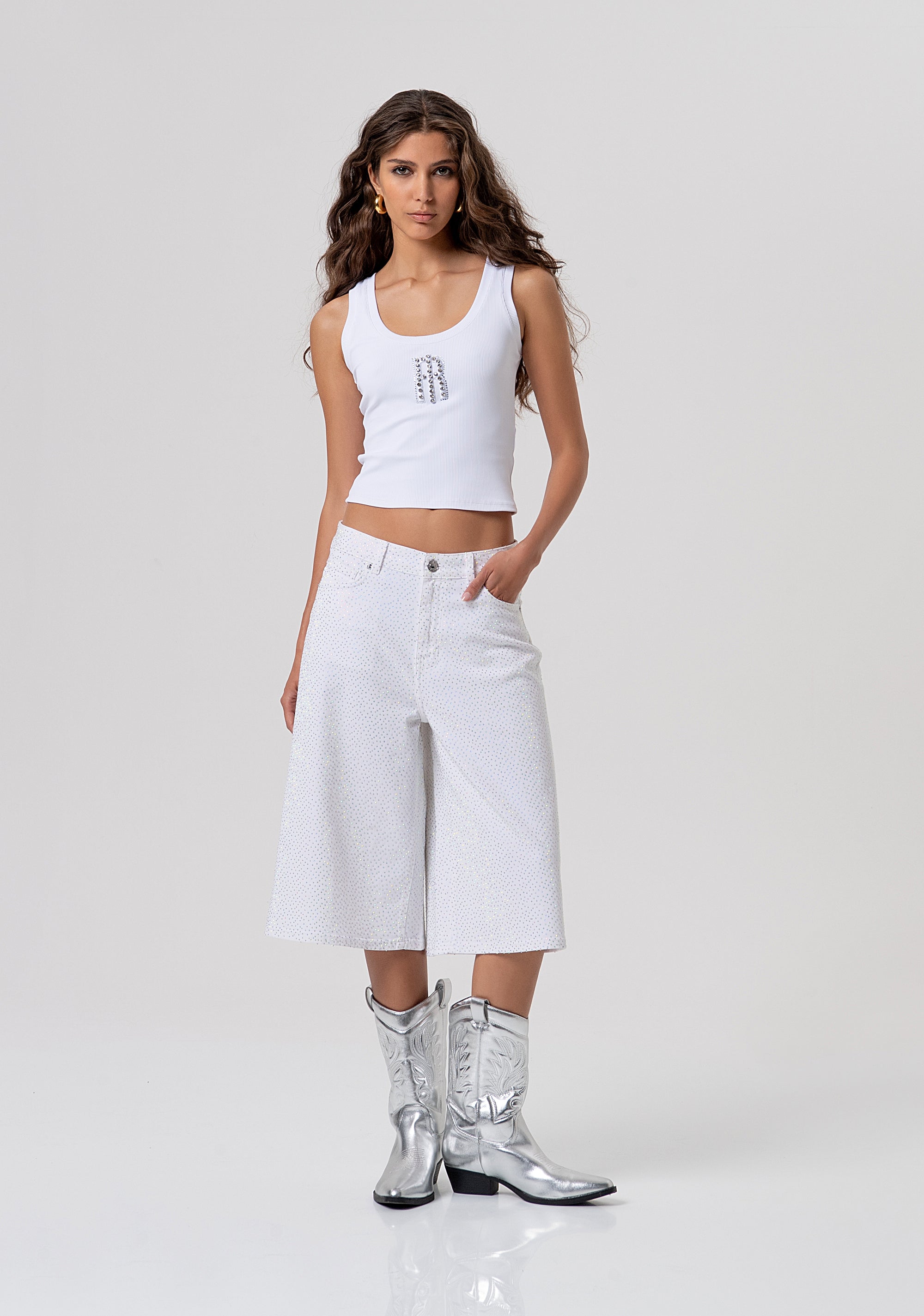 Bermuda regular fit made in stretch bull fabric Fracomina FP26SV6019W615R9-258-1