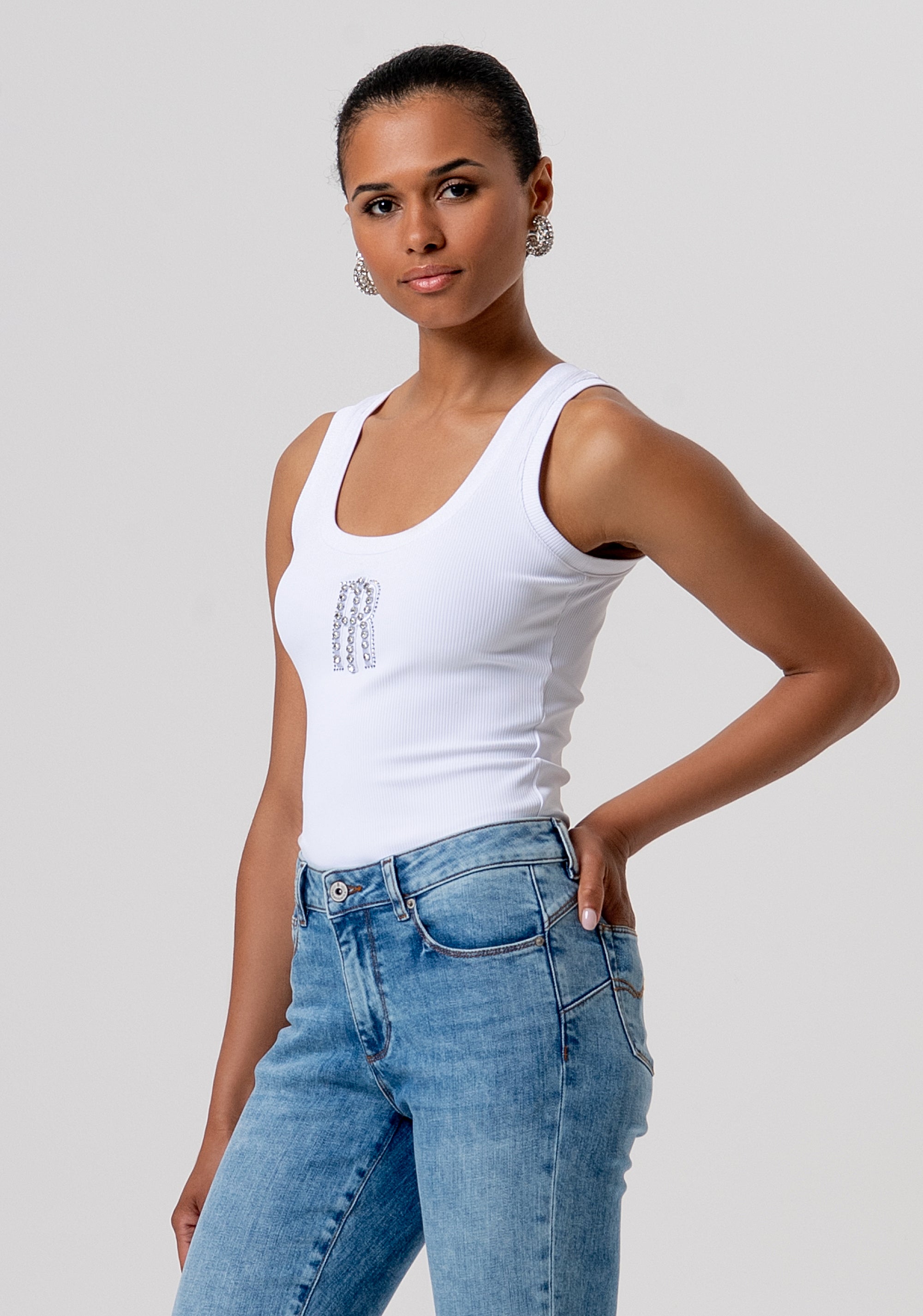 Jeans slim fit with push-up effect with bleached wash Fracomina FP26SV8000D45003-062-2