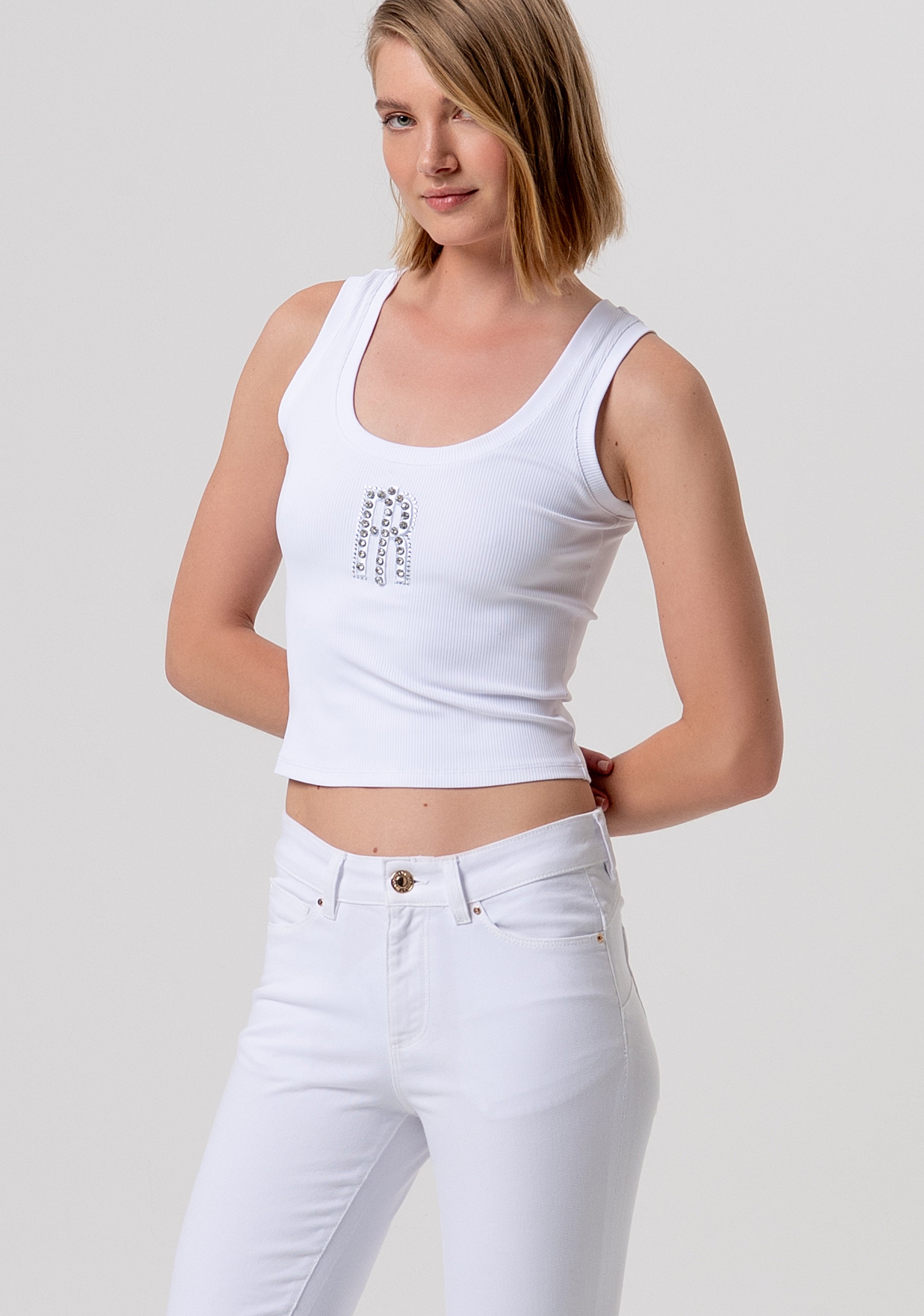 Pant slim fit with push-up effect made in stretch bull fabric Fracomina FP26SV8000W61501-278-2