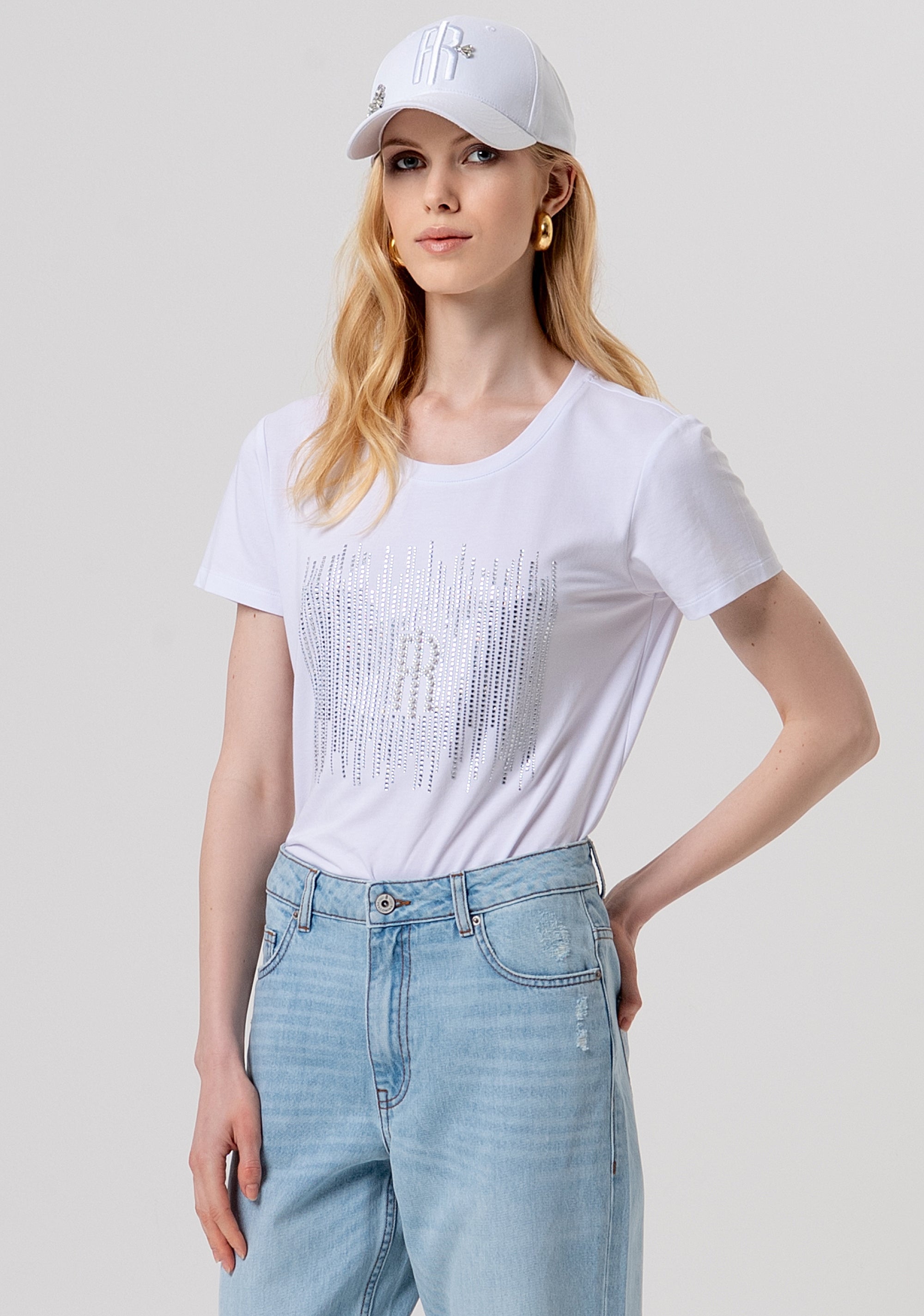 Jeans carrot mom fit with light wash Fracomina FP26SVD005D47103-062-2