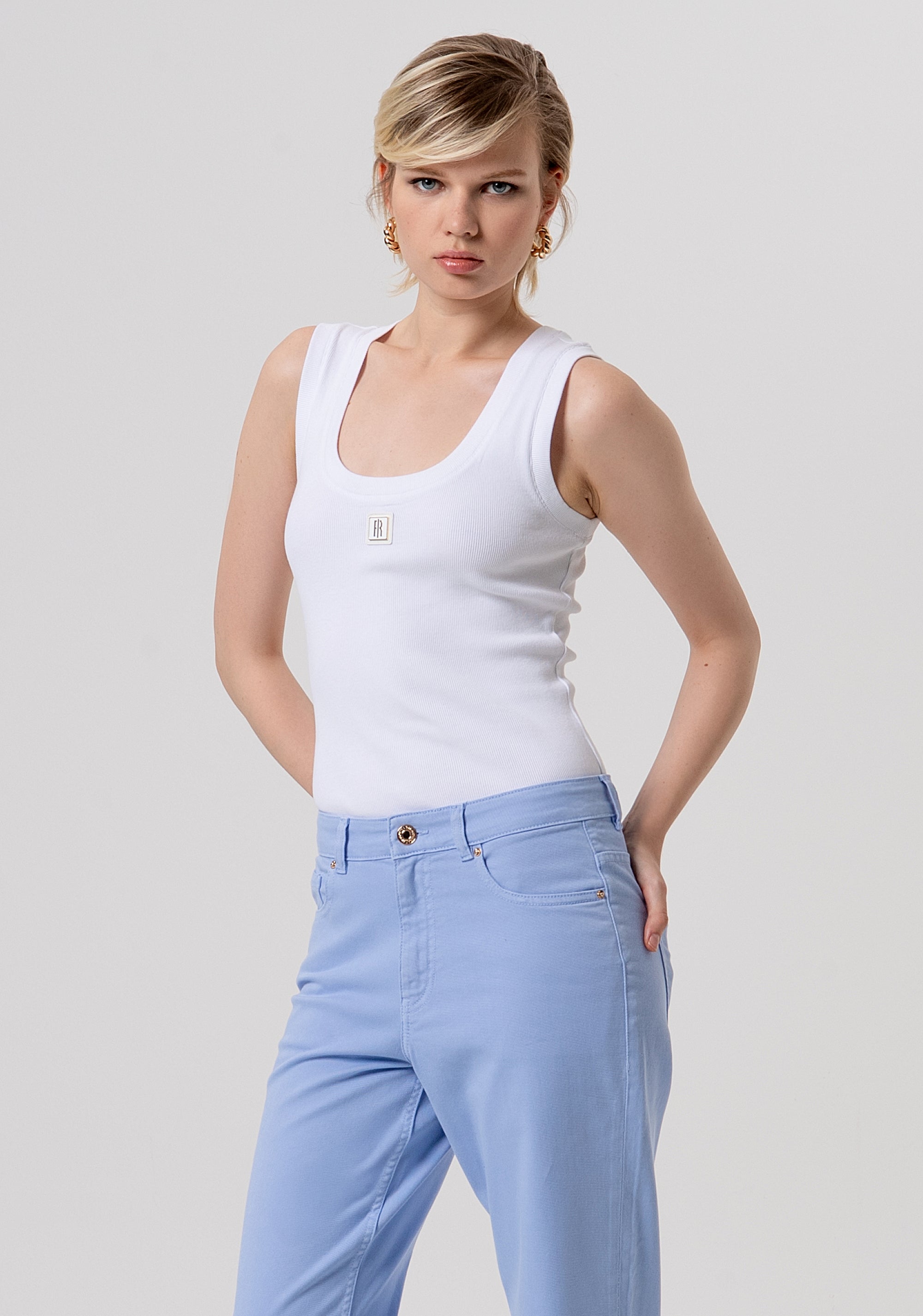 Jeans carrot mom fit made in bull fabric Fracomina FP26SVD005W61501-175-2