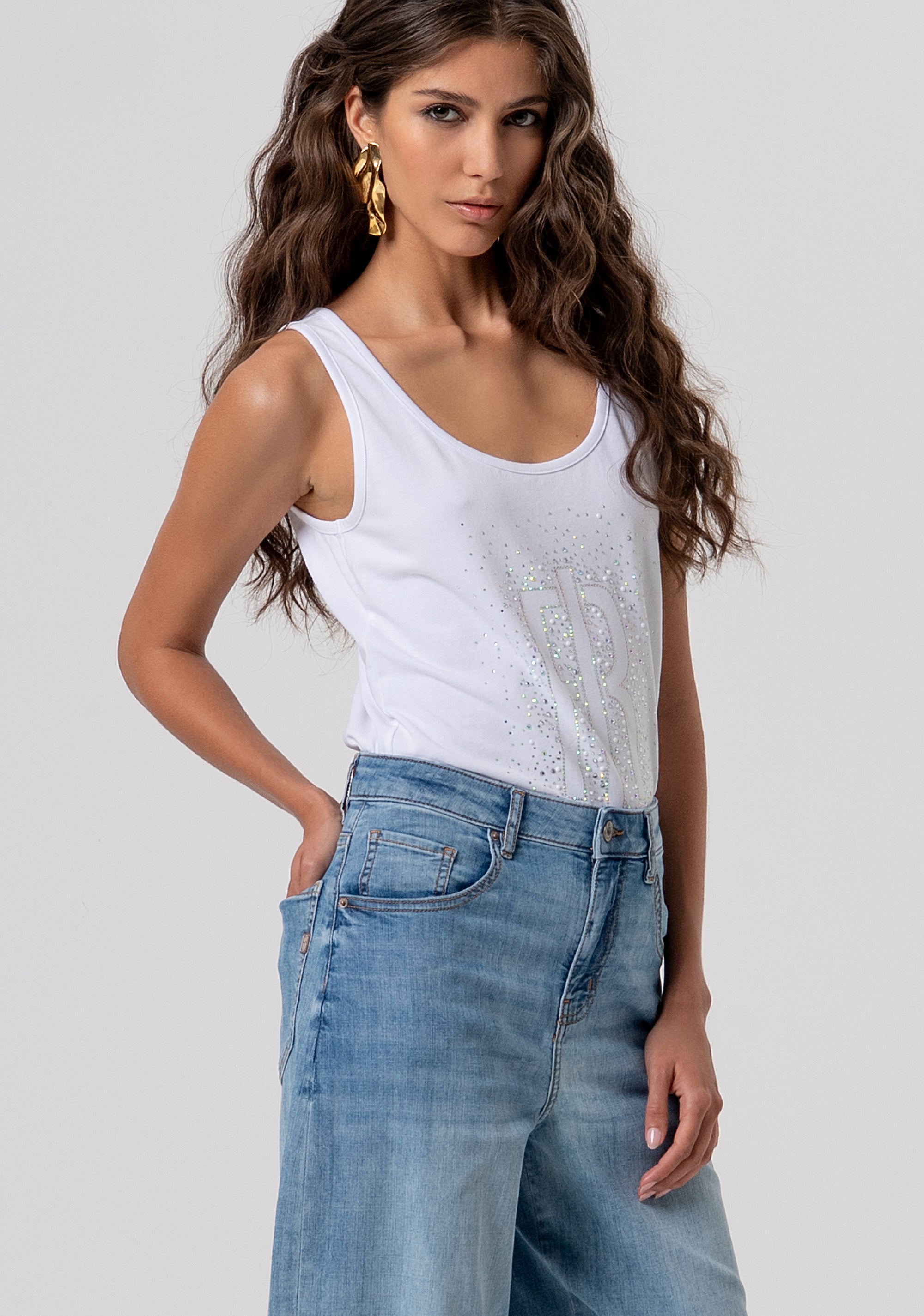 Jeans carrot balloon fit with middle wash Fracomina FP26SVD006D45003-062-2