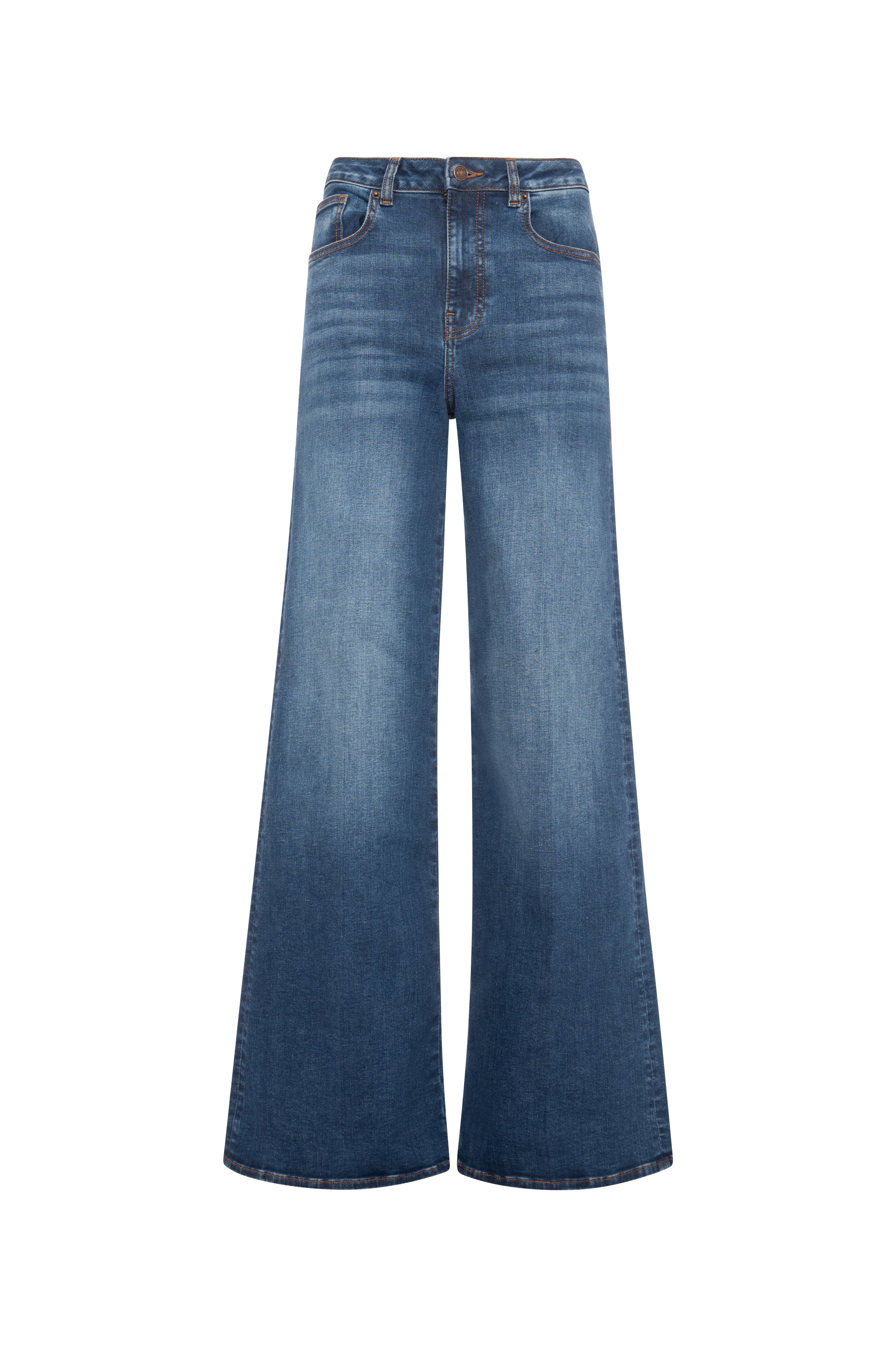 Jeans flare made in denim with middle wash Fracomina FP26WV3015D46002-KG1-2