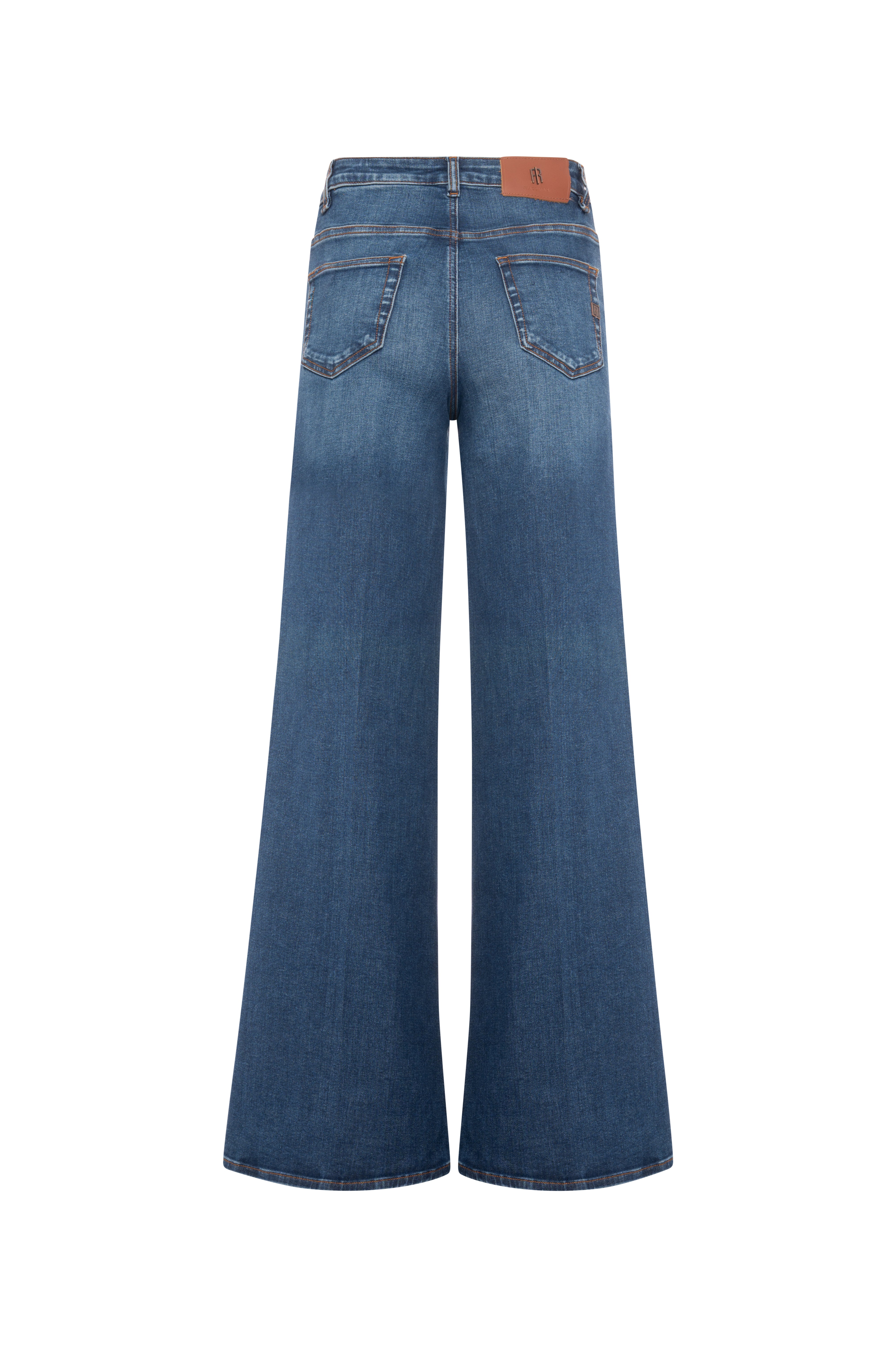 Jeans flare made in denim with middle wash Fracomina FP26WV3015D46002-KG1-3