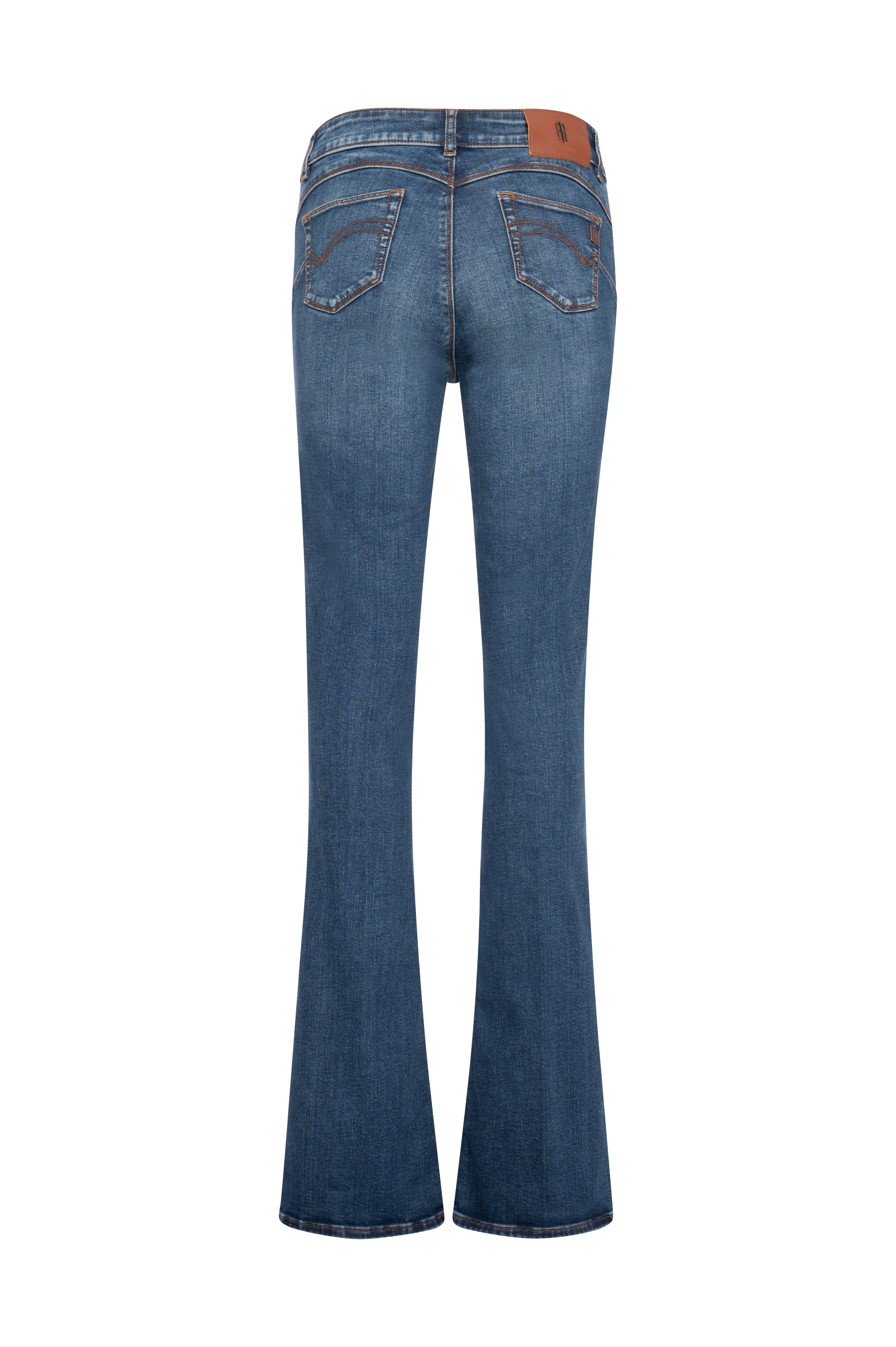 Jeans bootcut with push-up effect made in denim with middle wash Fracomina FP26WV8020D46002-KG1-3