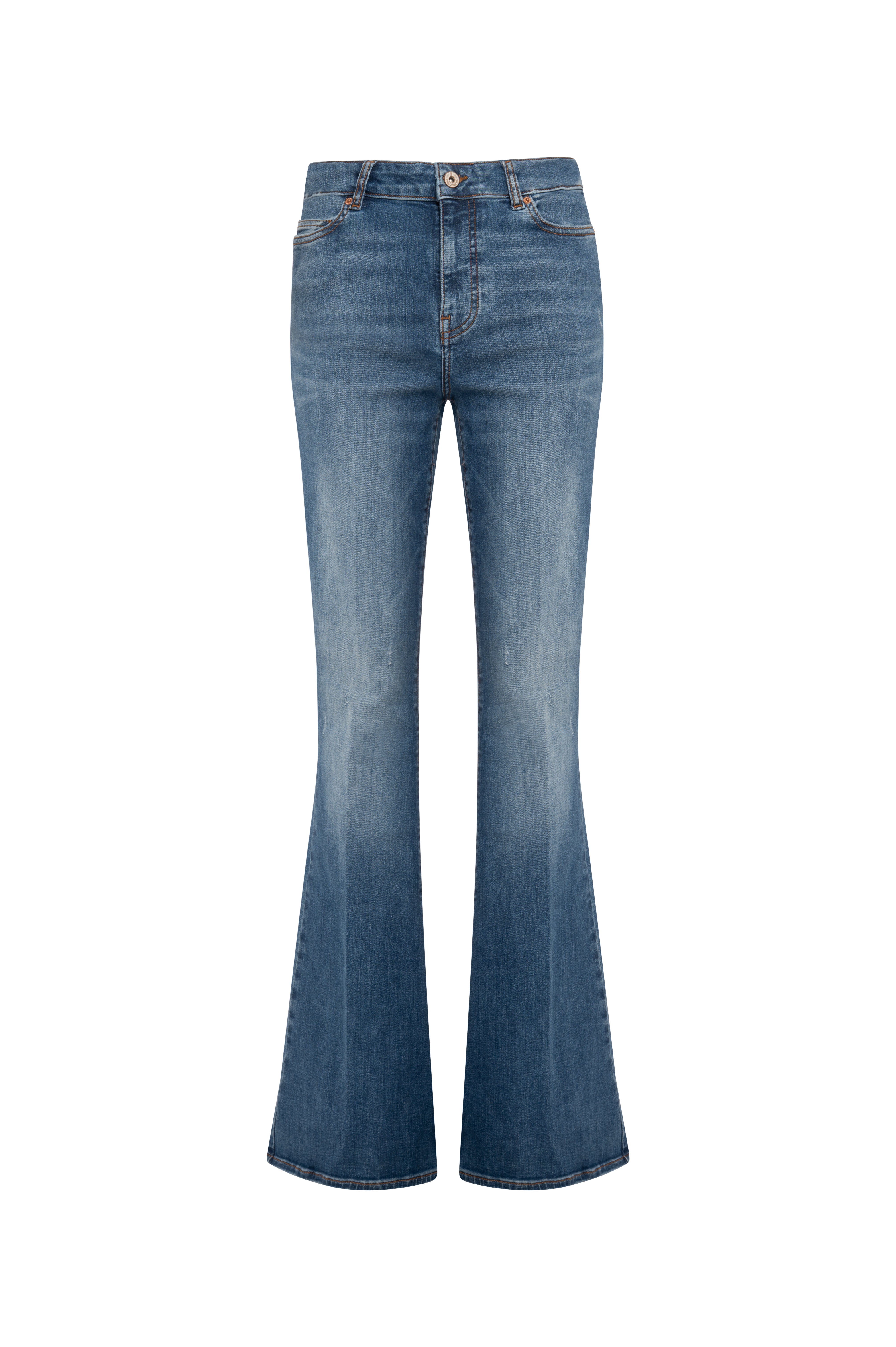 Jeans bootcut made in denim with middle wash Fracomina FP26WVA012D46002-K95-2