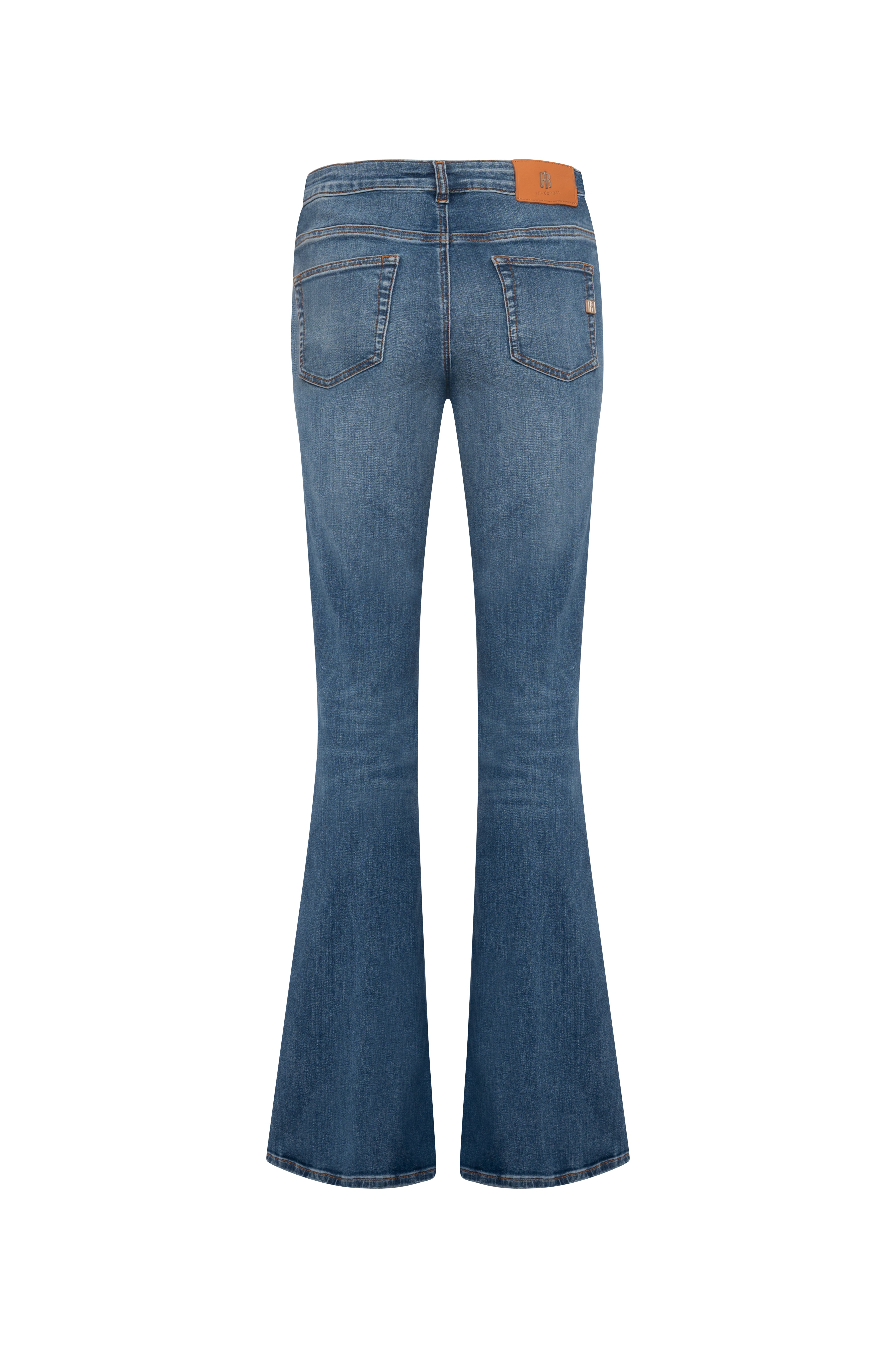 Jeans bootcut made in denim with middle wash Fracomina FP26WVA012D46002-K95-3