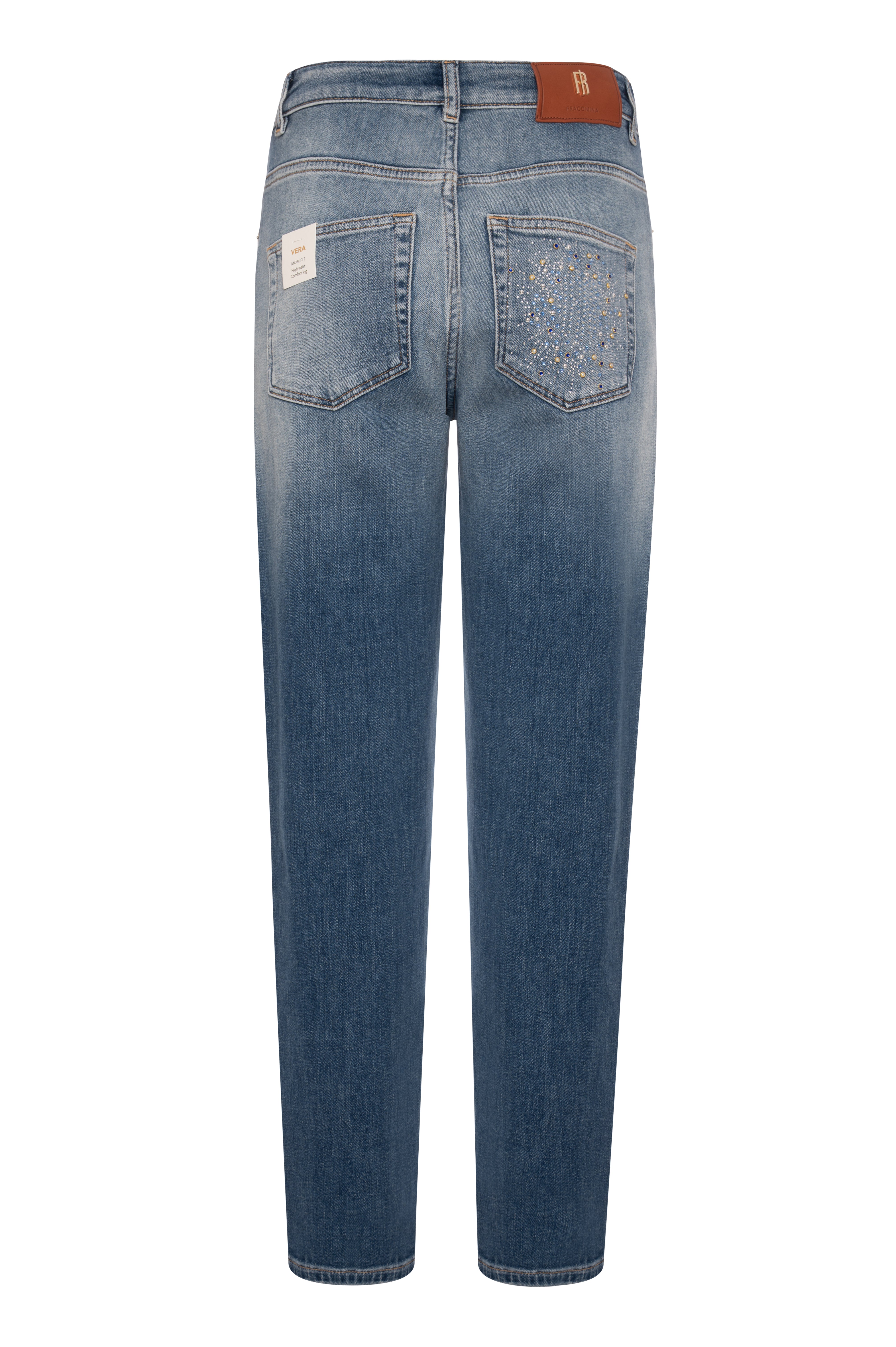 Jeans mom fit made in denim with middle strong wash Fracomina FP26WVD005D460P2-K85-3