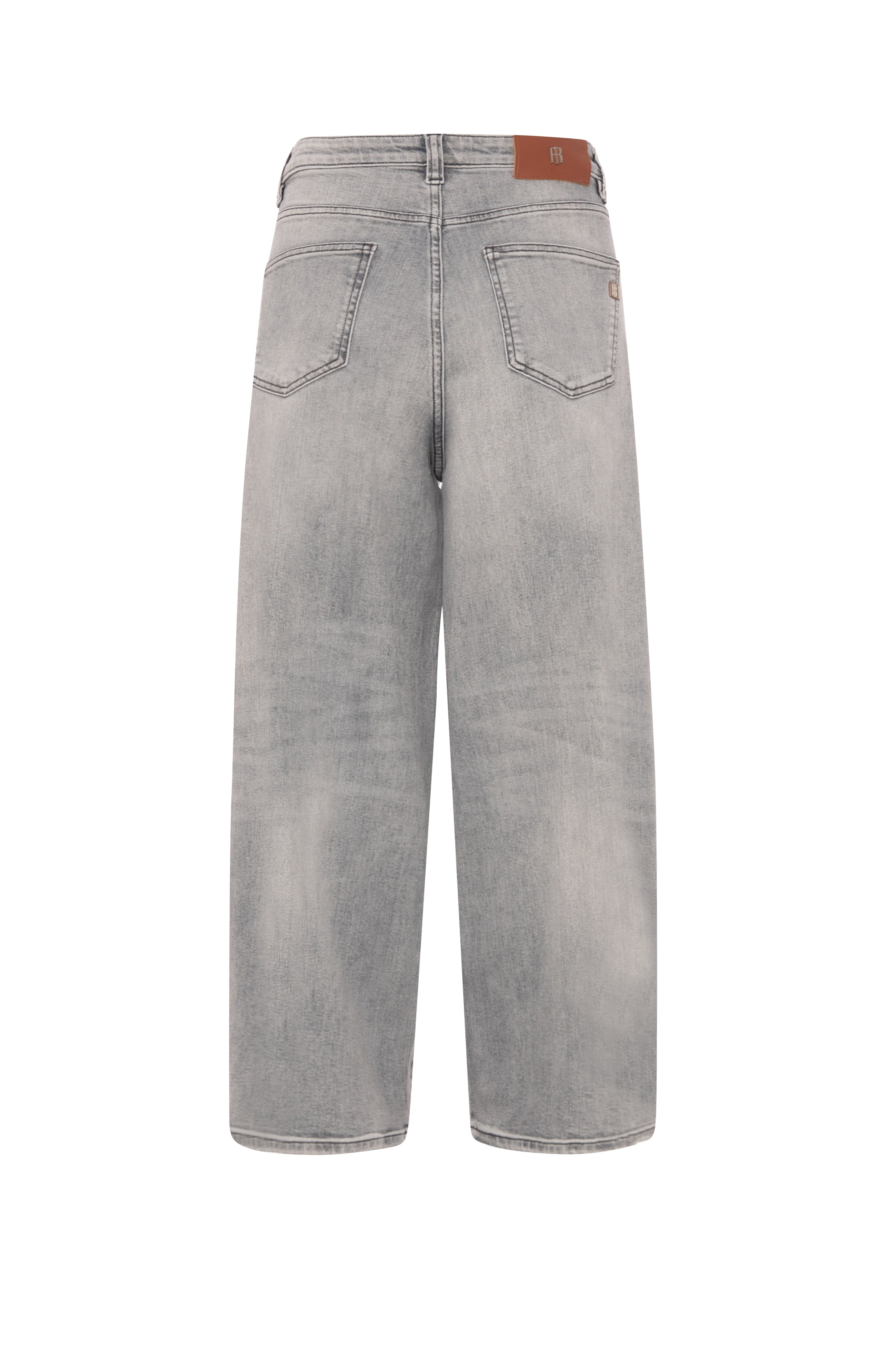 Jeans carrot balloon made in grey denim with light wash Fracomina FP26WVD006D45093-K22-2