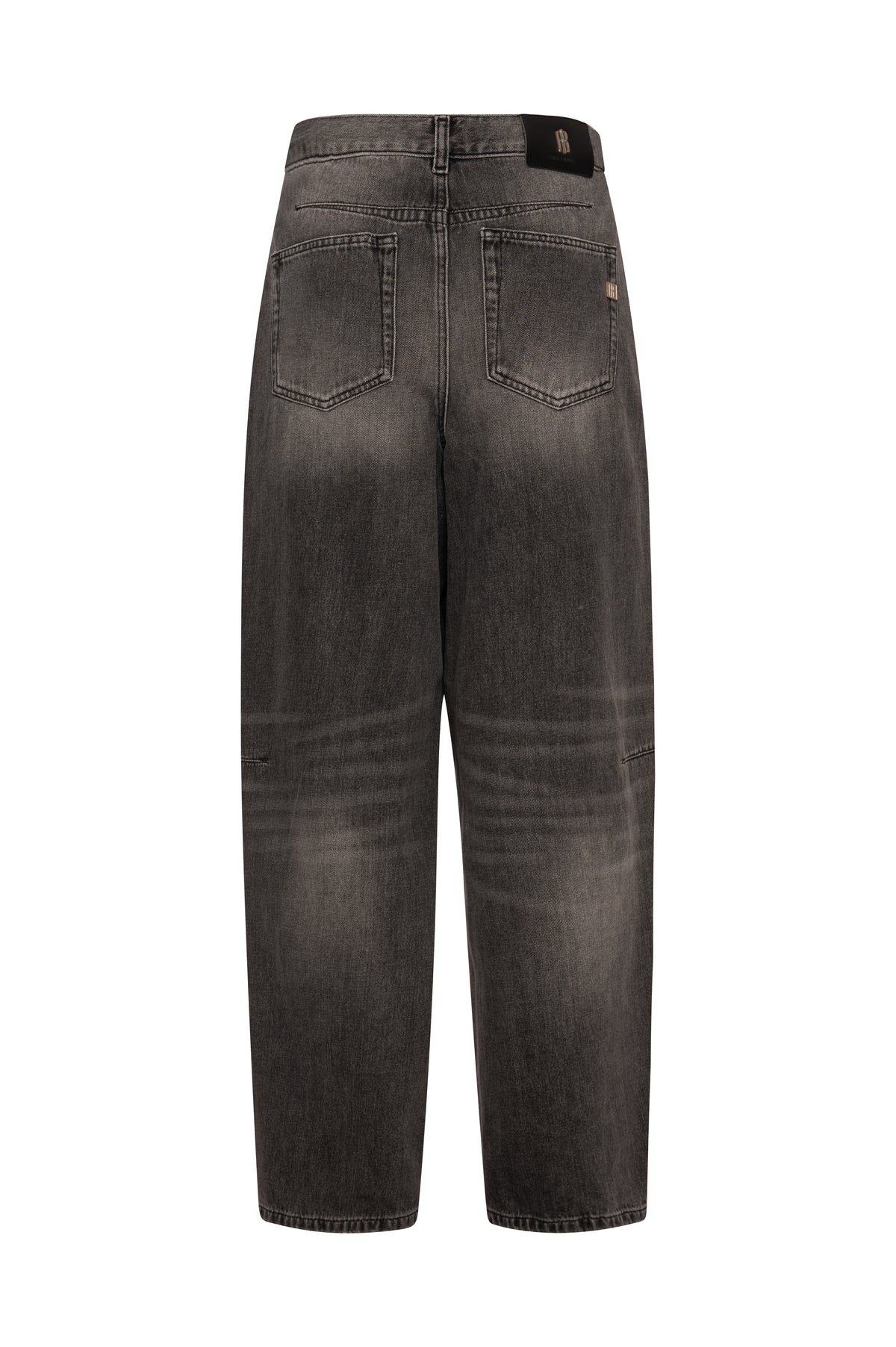 Jeans carrot balloon made in black denim with middle wash Fracomina FP26WVD012D41993-KH9-2