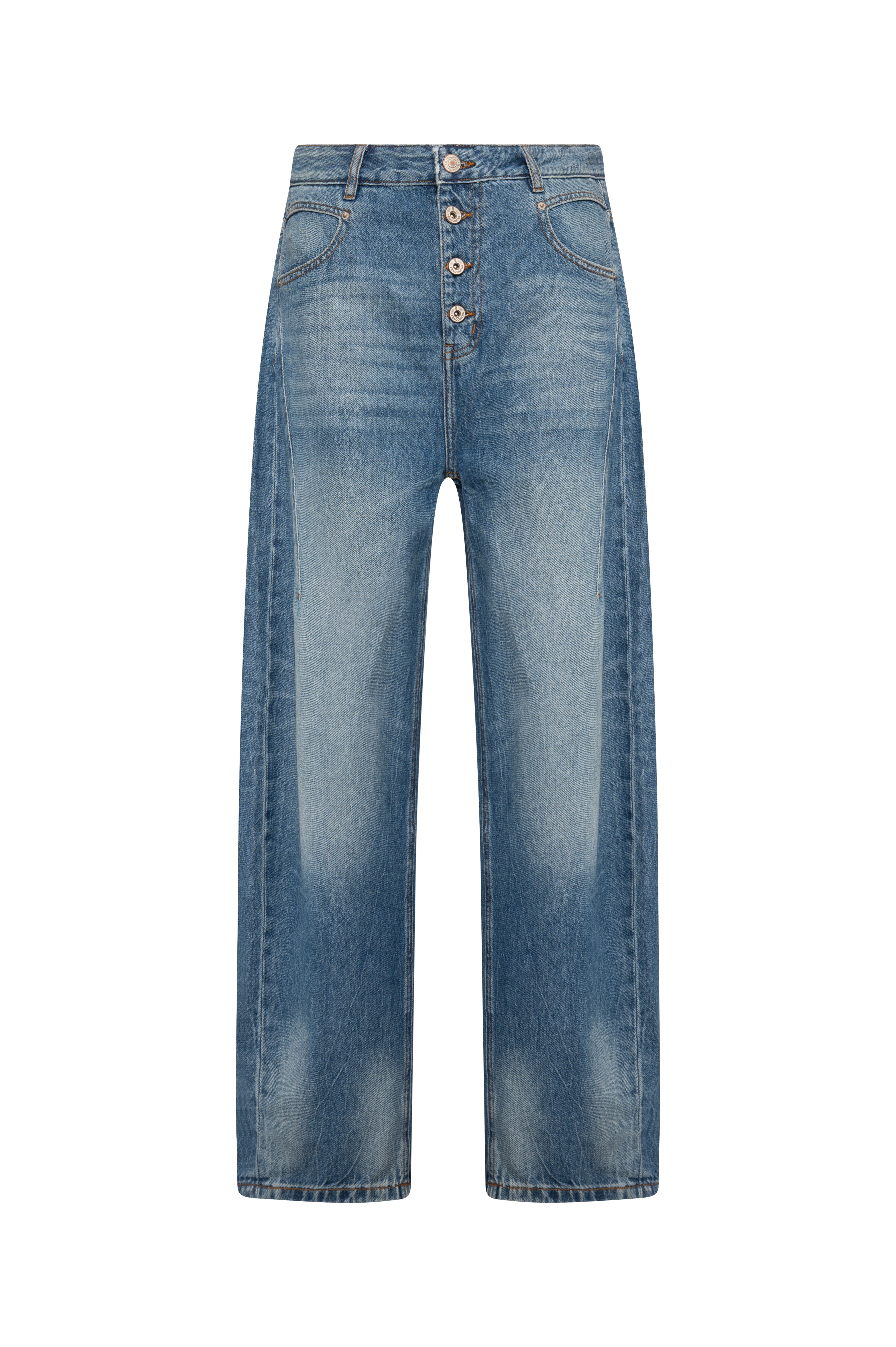 Jeans carrot made in denim with middle wash Fracomina FP26WVD013D46102-K85-2