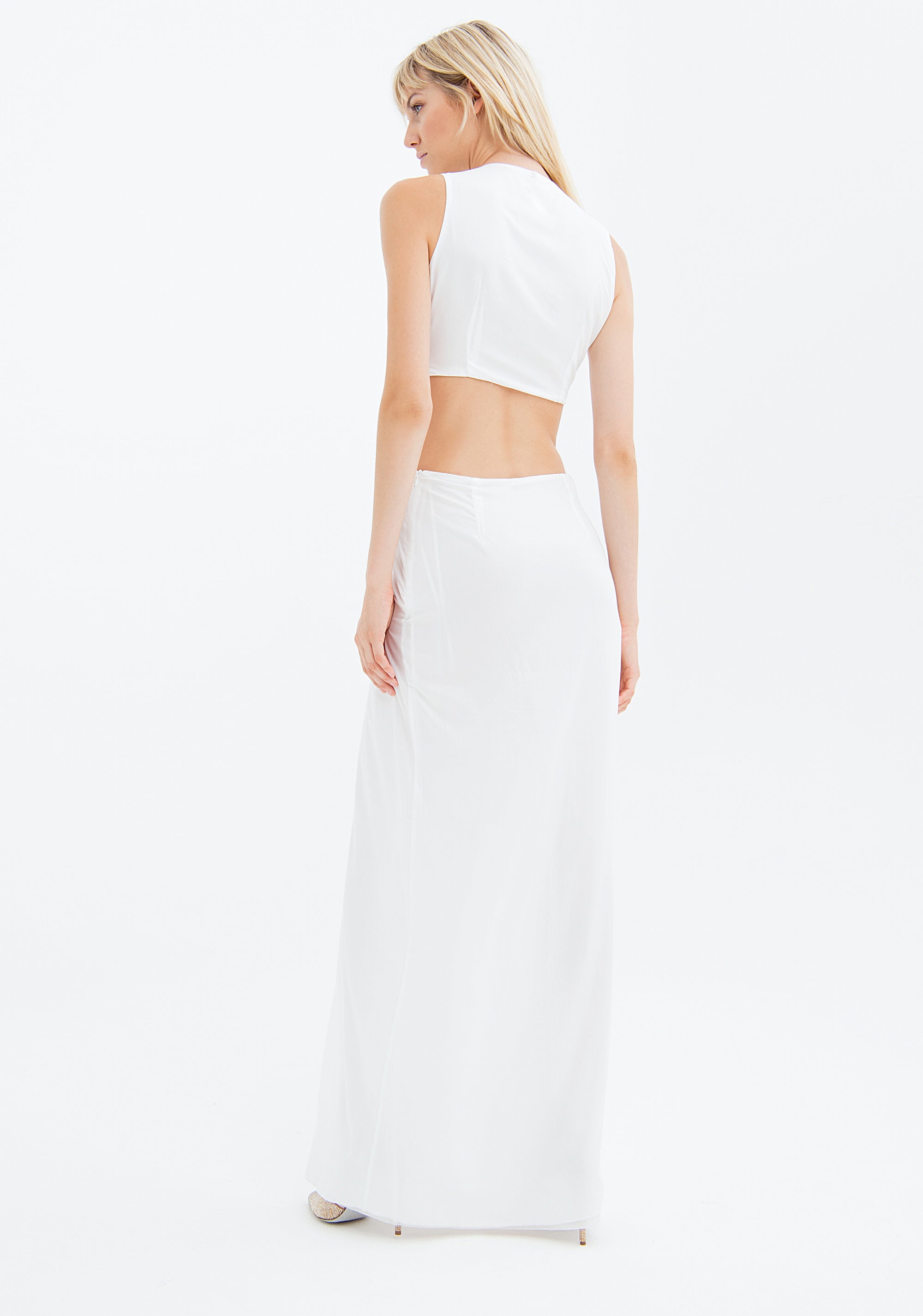 Sleeveless dress with opening at the waist Fracomina FQ23SD3008W41201-278-4