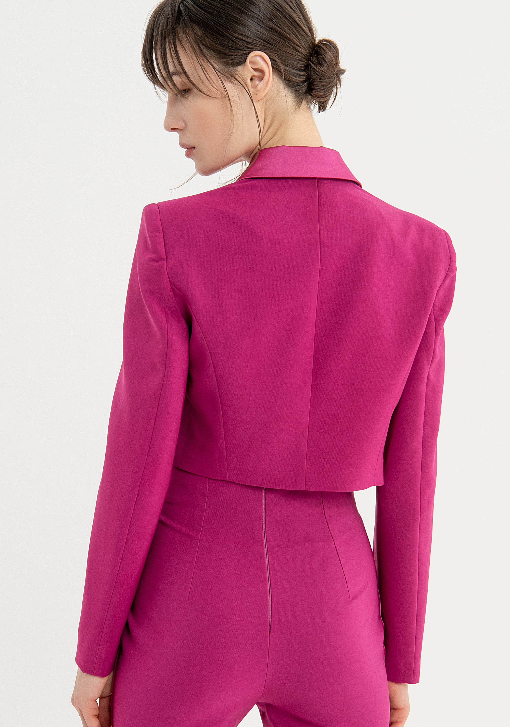 Blazer regular fit cropped and single breasted Fracomina FQ23WJ1001W42901-L58-3_eea20549-3cea-45dc-9dde-21acc40e657e