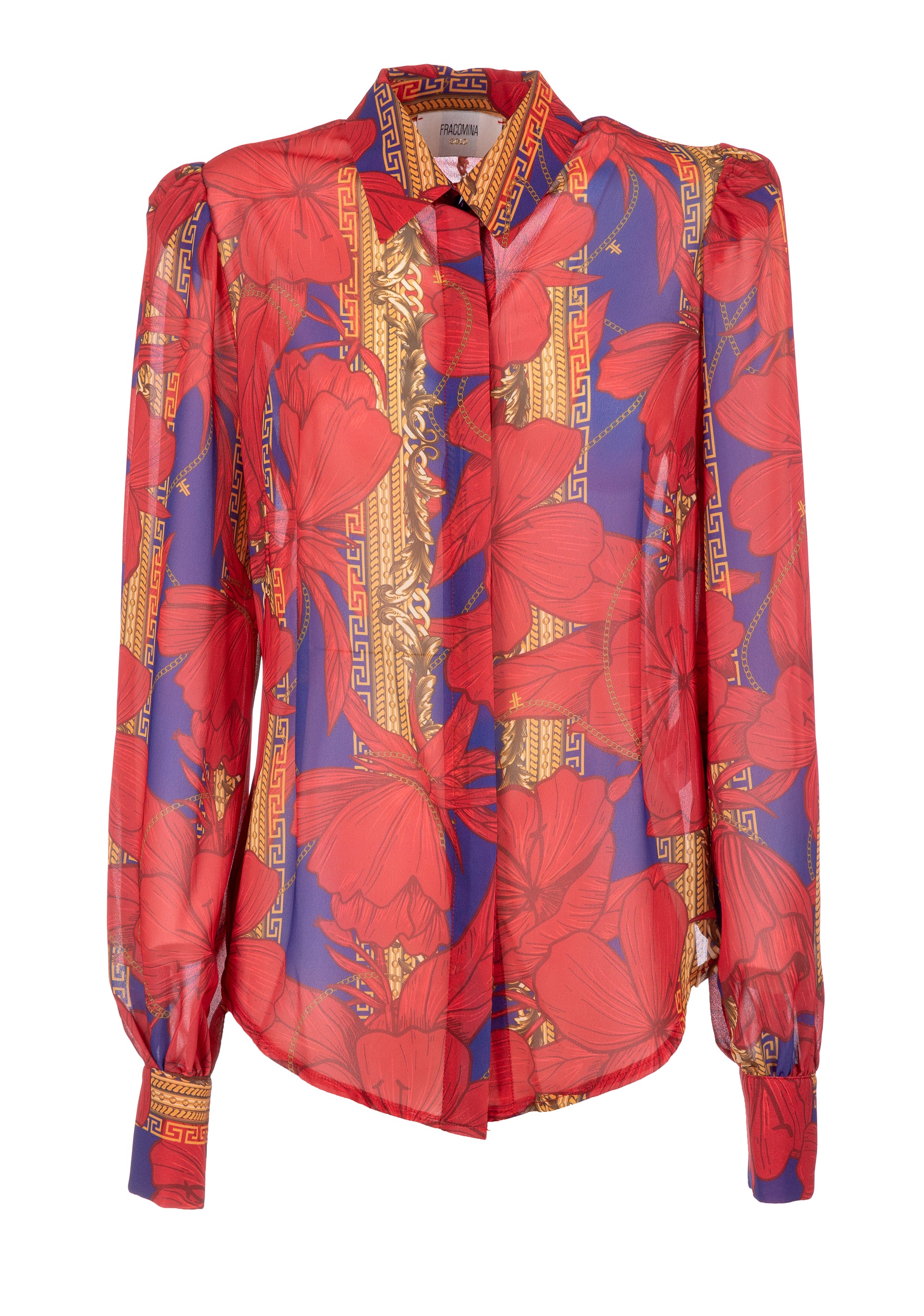 Shirt regular fit with flowery pattern Fracomina FQ23WT6004W412N4-R94-1_809e2669-c53c-4f15-ae76-388df3578fe9