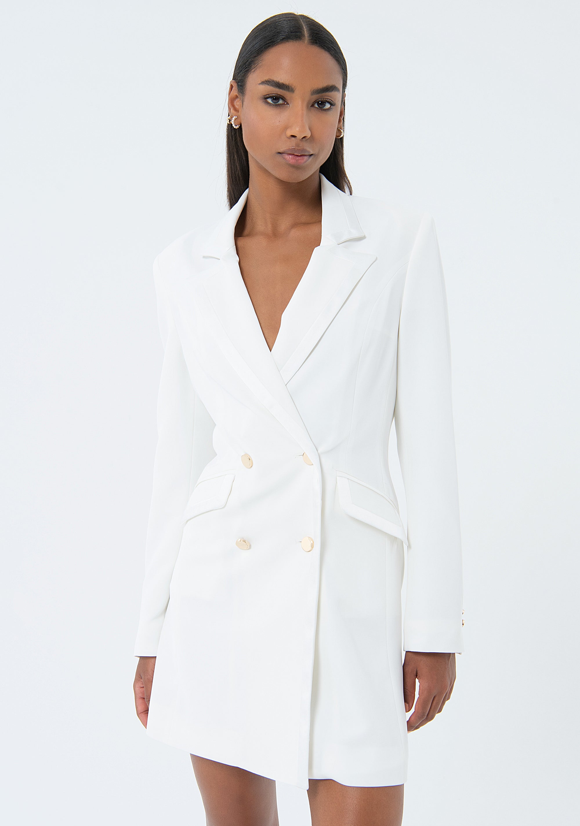 Mini blazer dress slim fit made in technical fabric Fracomina FQ24SD1008W42901-278-3