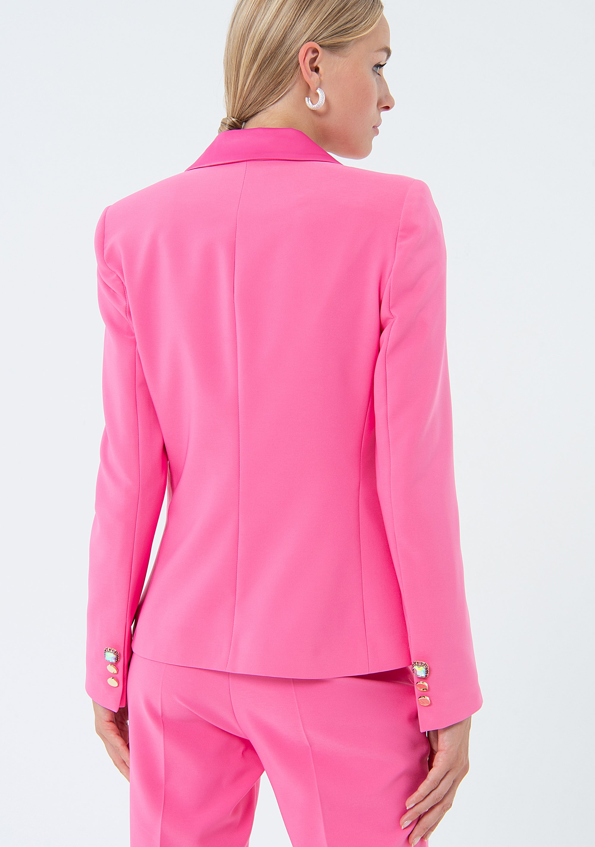 Blazer regular fit single breasted made in technical fabric Fracomina FQ24SJ2001W42901-L12-4