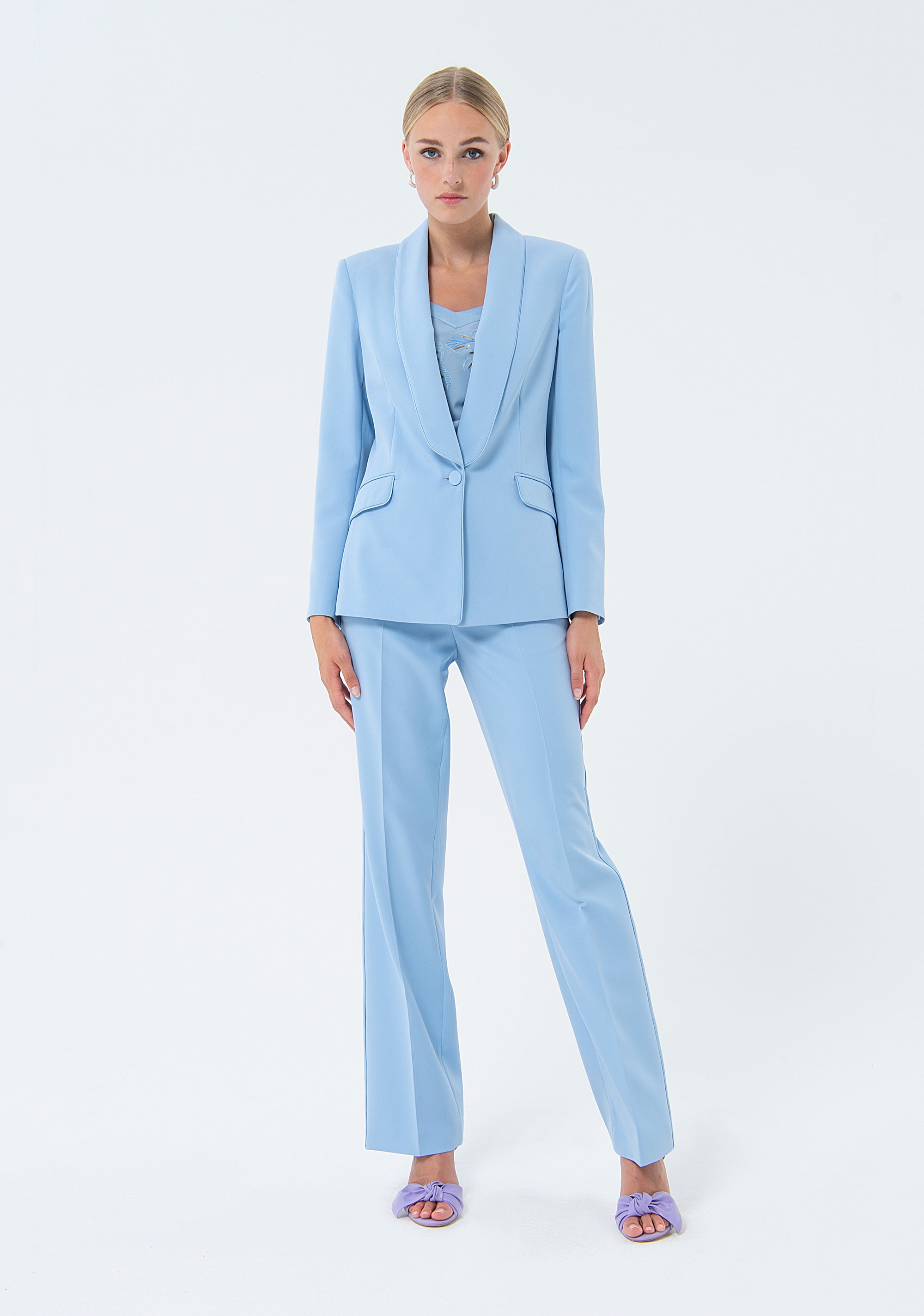 Blazer regular fit single breasted made in technical fabric Fracomina FQ24SJ2007W42901-252-2