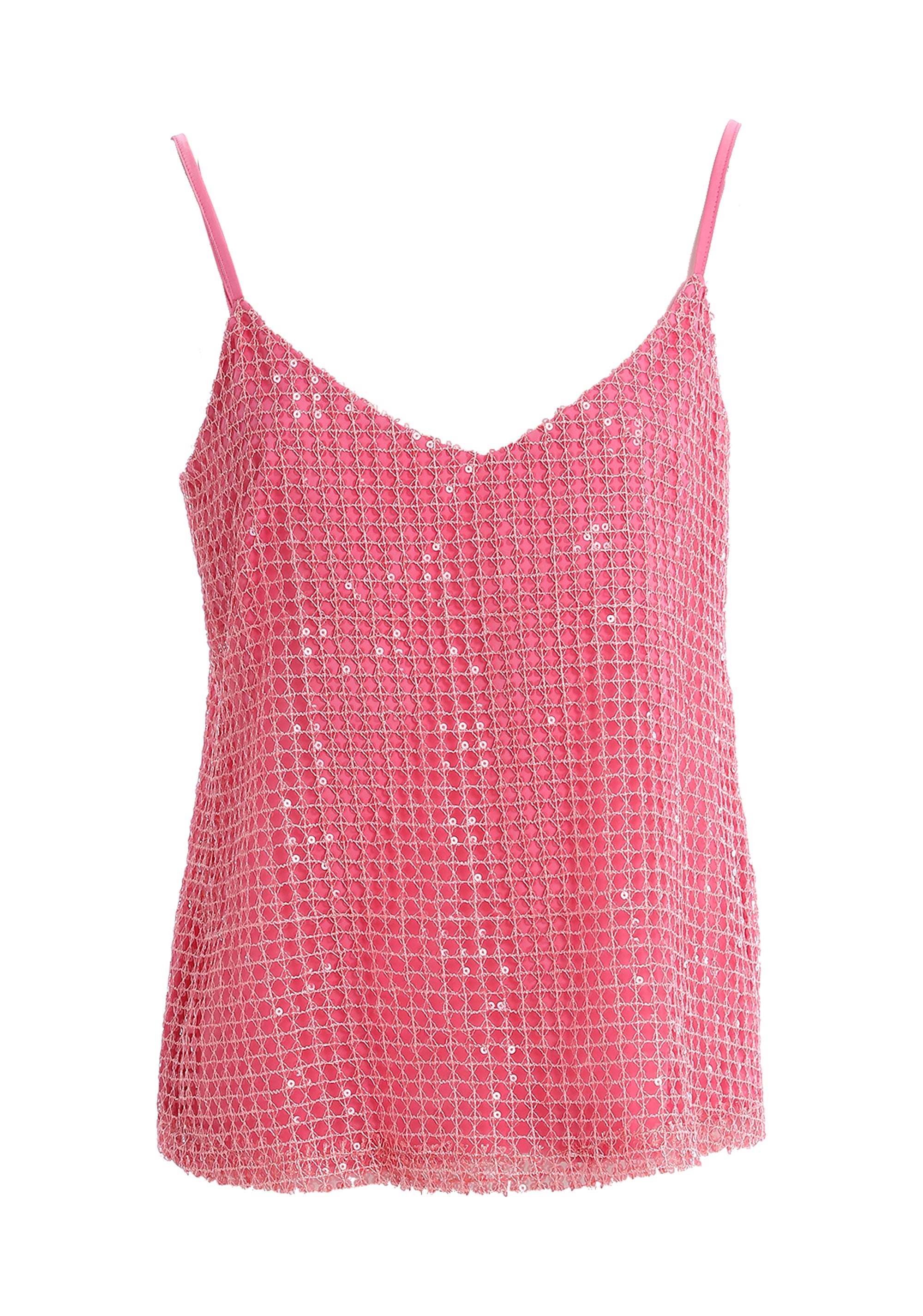 Tank top with sequins fabric Fracomina FQ24ST2003W708N6-L12-1_ef952c7a-38af-4a64-a9a2-f92b366ac8af