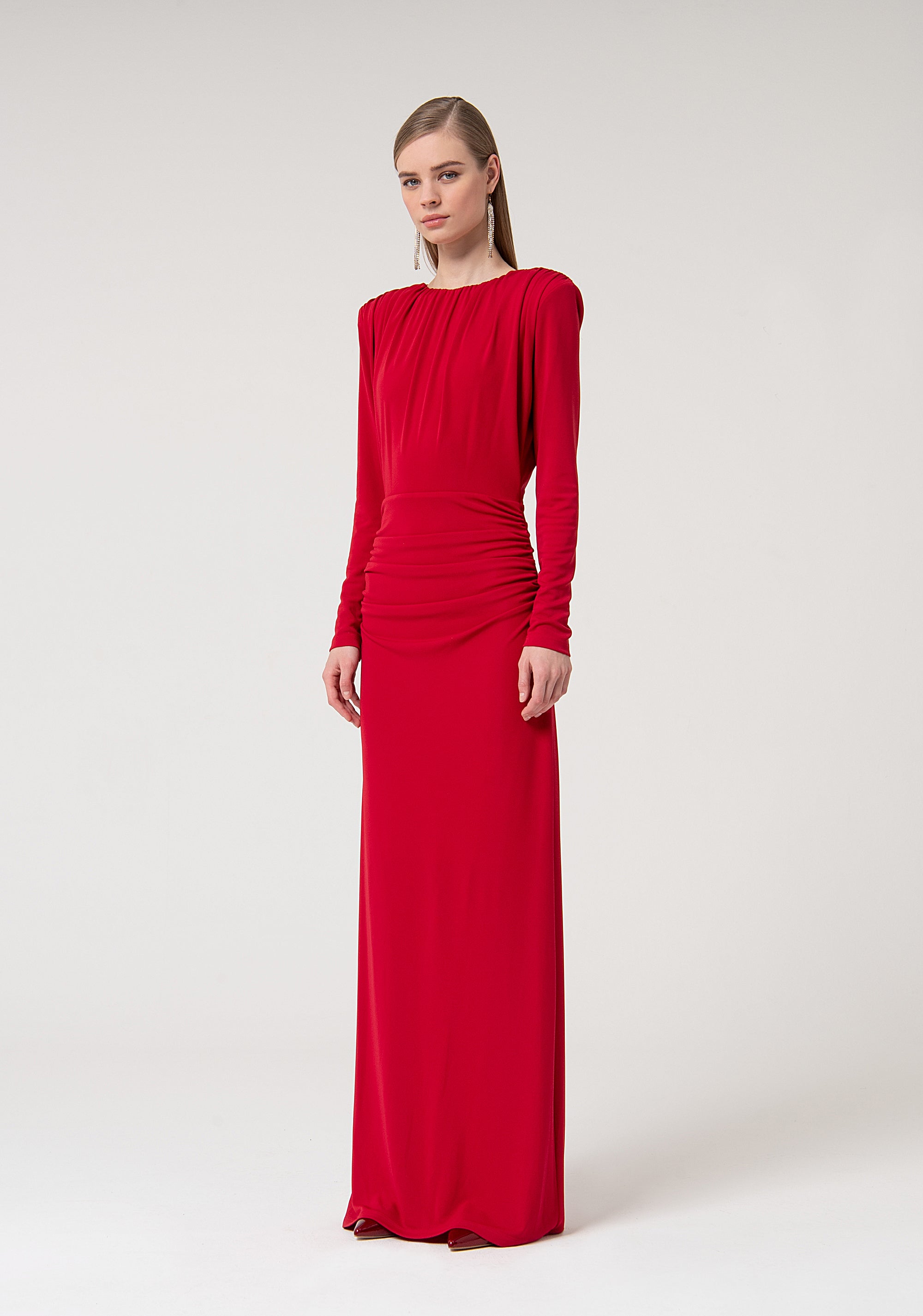 Long dress slim fit made in stretch fabric Fracomina FQ24WD3008W62601-234-2