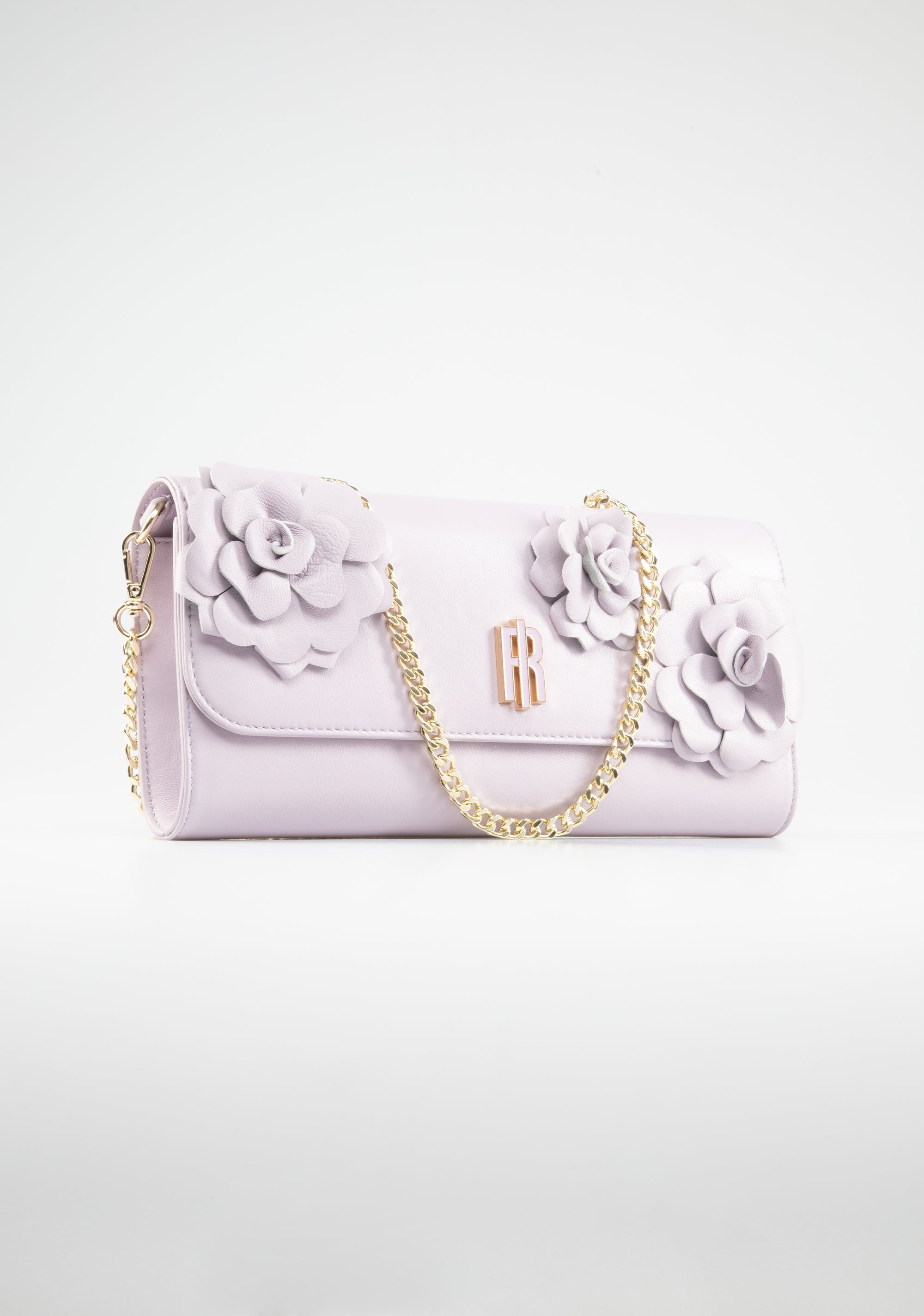 Clutch bag with application Fracomina FQ25SB6001L41701-I89