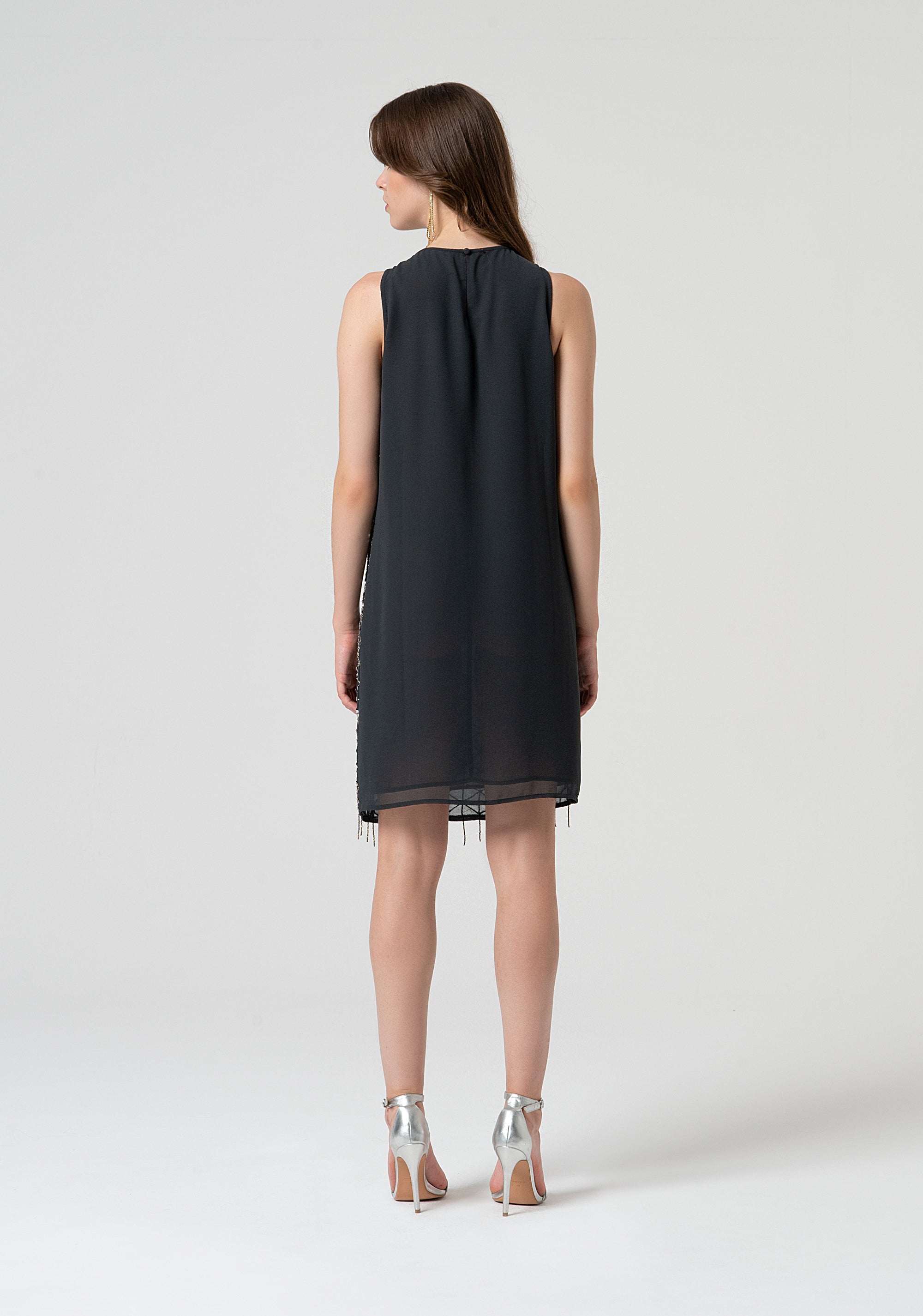 Mini dress straight line with sequins Fracomina FQ25SD1006W412R9-T31-4