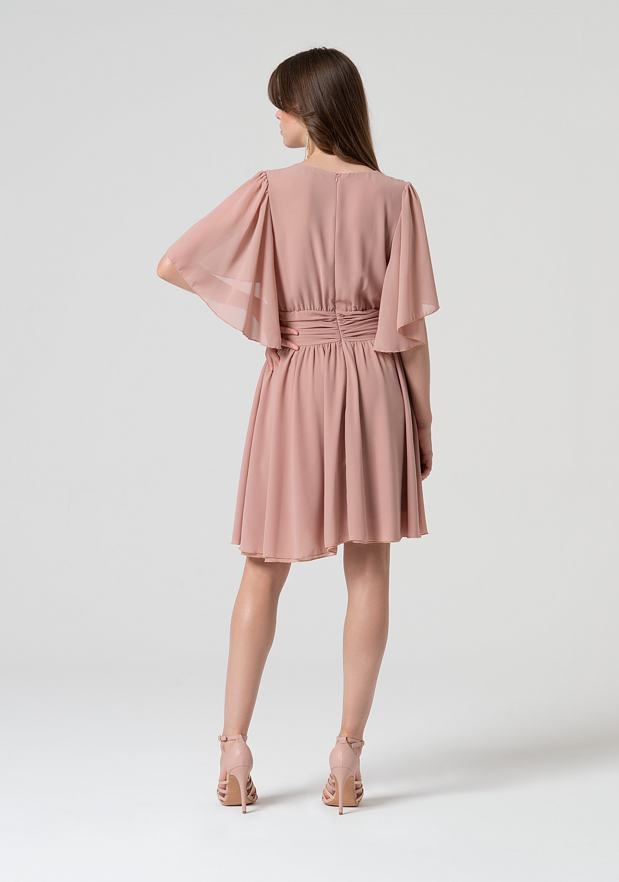 Mini dress regular fit made in georgette Fracomina FQ25SD1009W41201-238-4