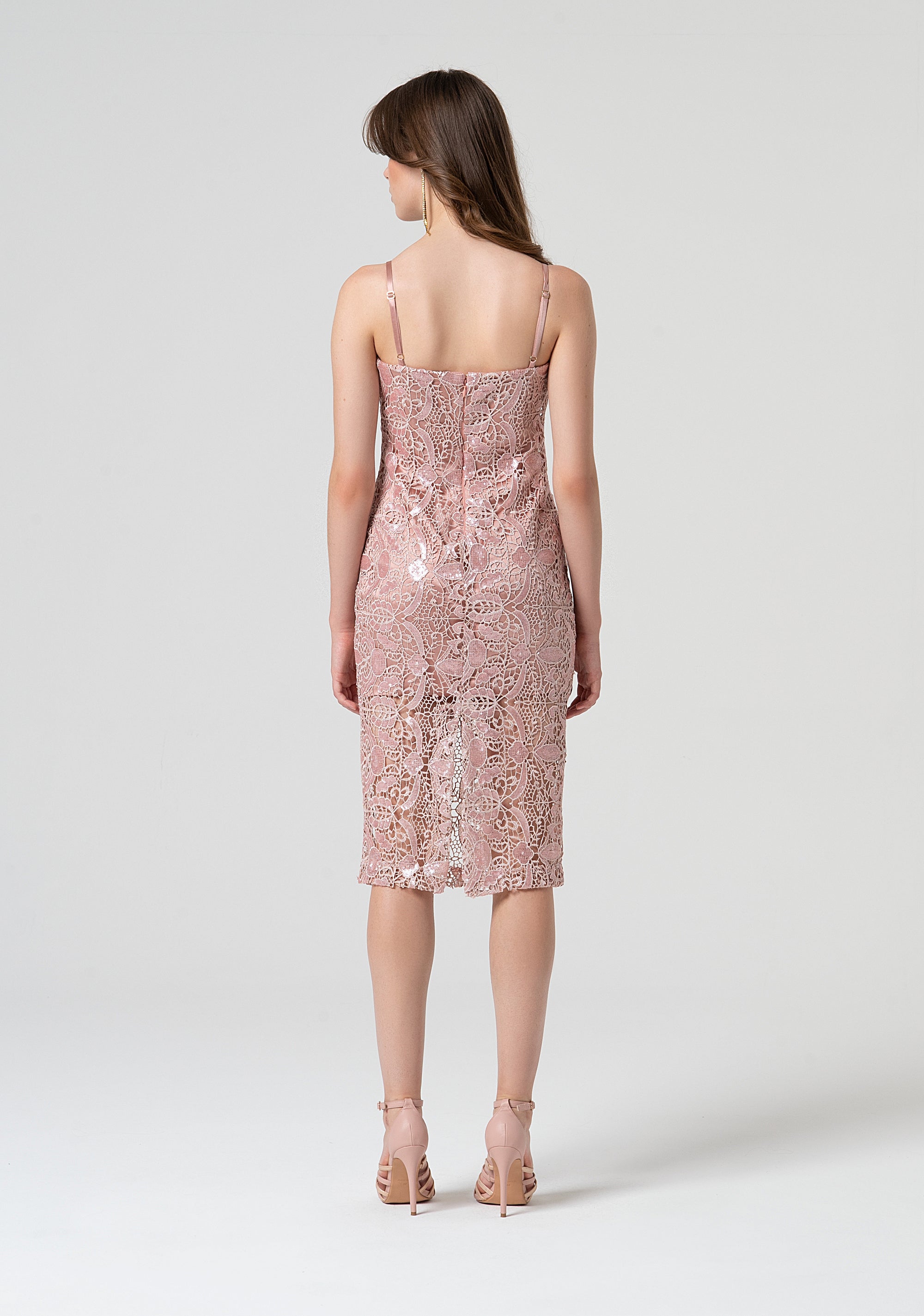 Sleeveless dress slim fit made in lace Fracomina FQ25SD2008W708N6-238-4