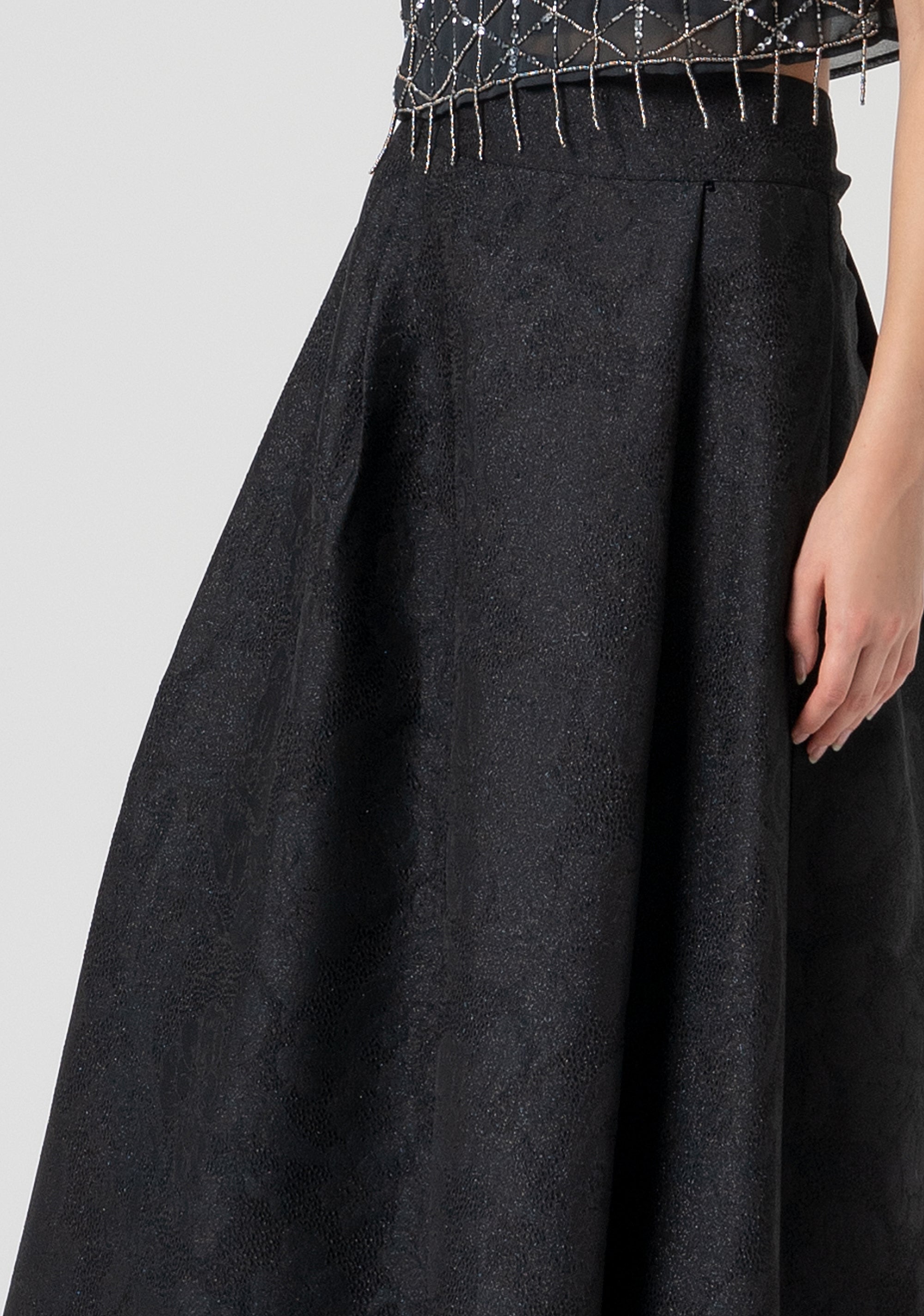 Long skirt wide fit made in brocade fabric Fracomina FQ25SG3002W79301-053-2