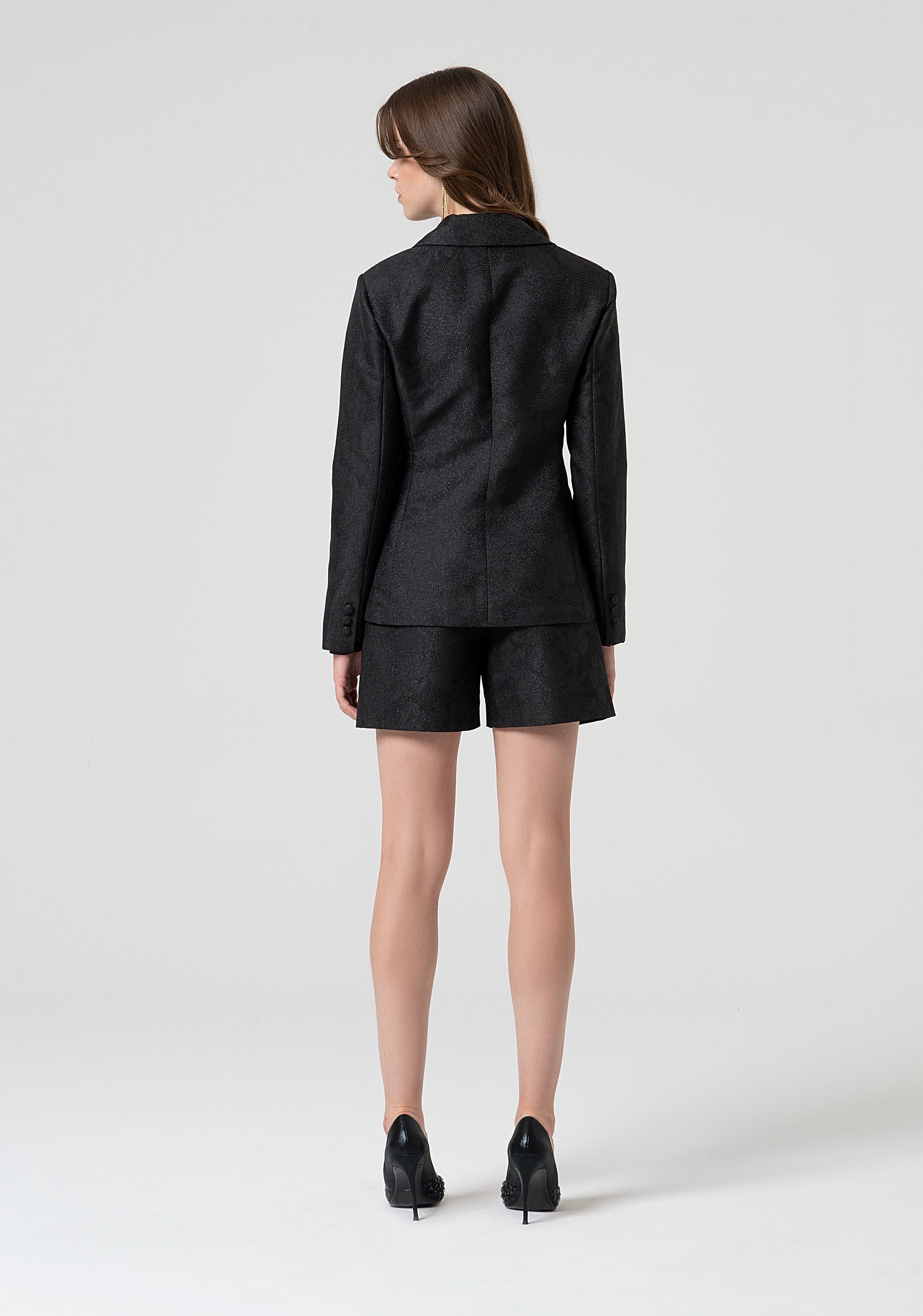 Blazer jacket regular fit made in glittered fabric Fracomina FQ25SJ3002W79301-053-4