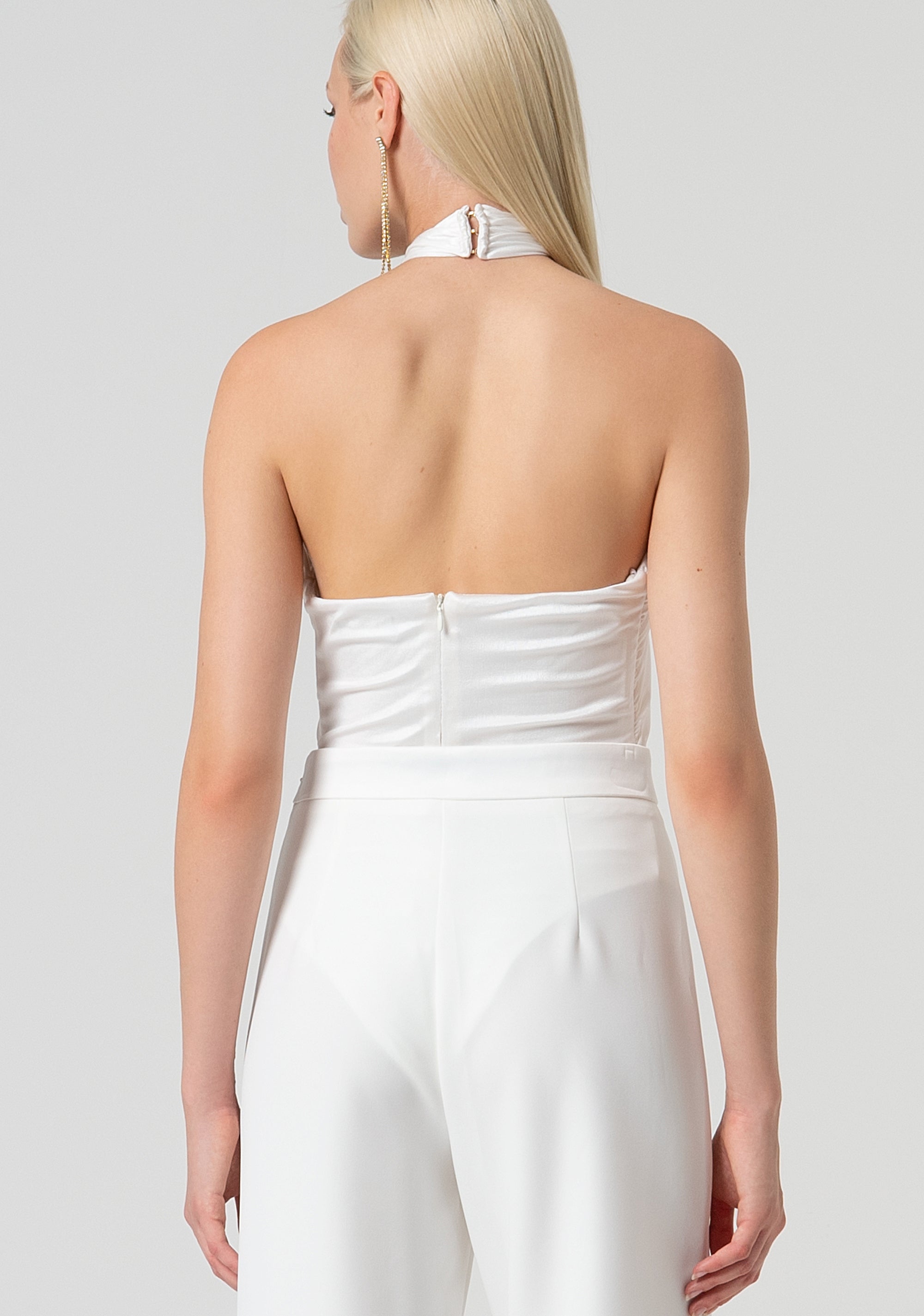 Sleeveless body with jewel applications Fracomina FQ25ST5001W798T4-278-4
