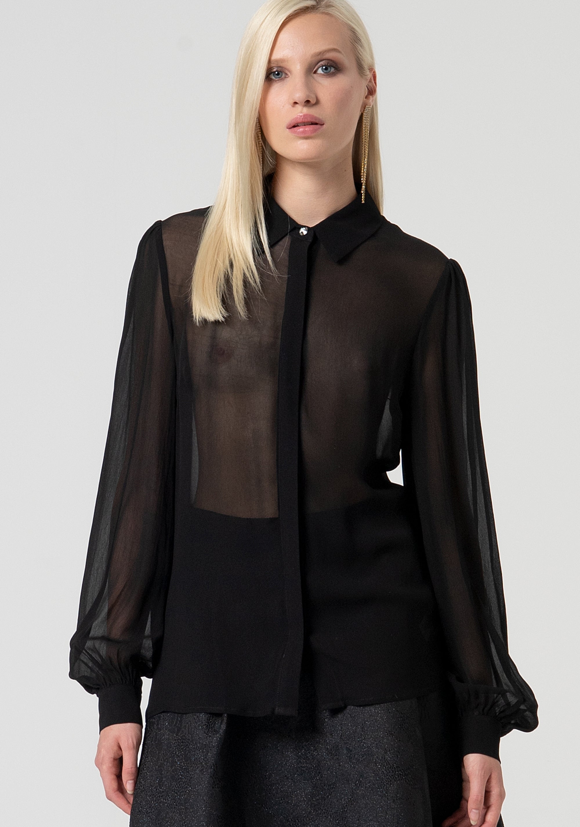 Shirt regular fit made in transparent fabric Fracomina FQ25ST6004W79401-053-1