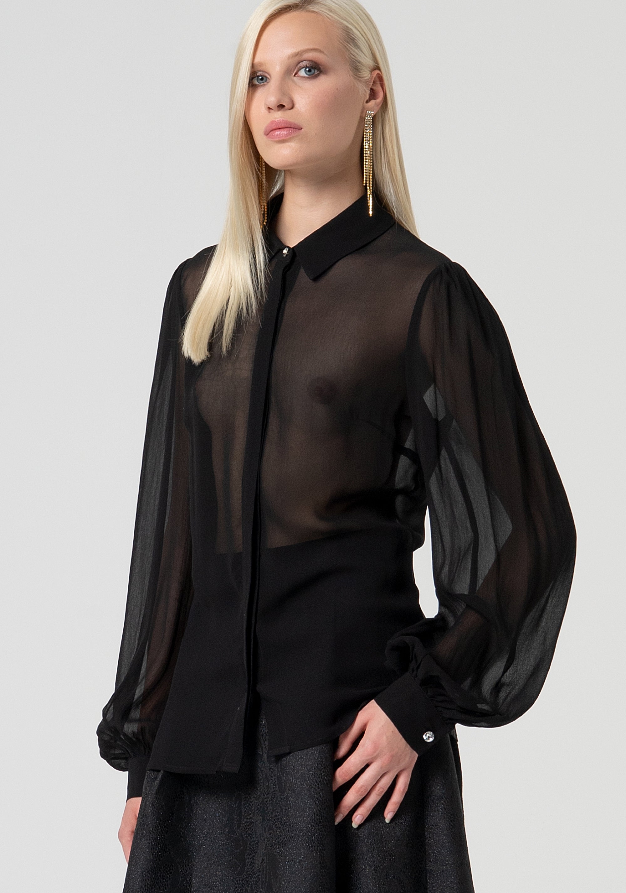 Shirt regular fit made in transparent fabric Fracomina FQ25ST6004W79401-053-2