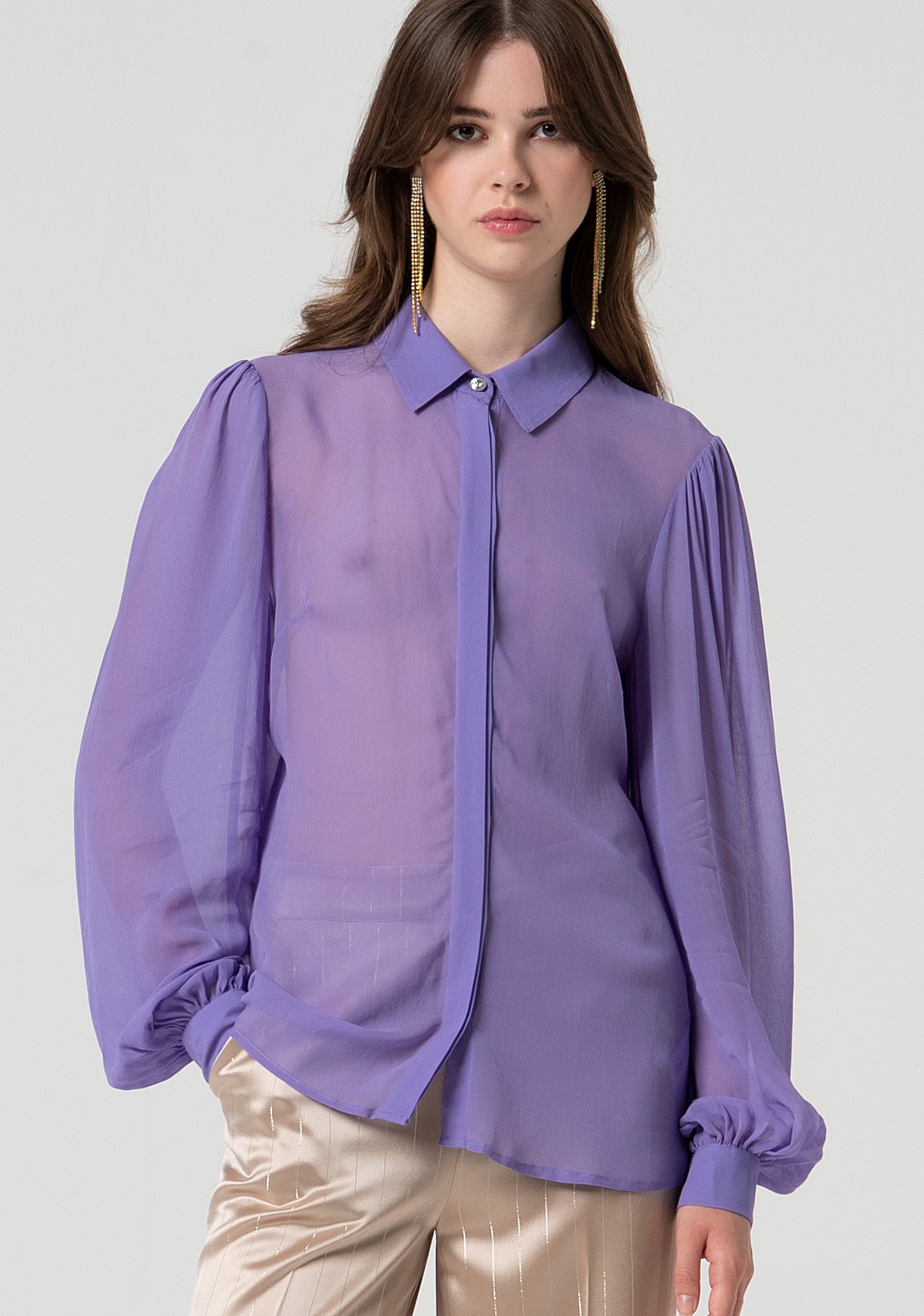 Shirt regular fit made in transparent fabric Fracomina FQ25ST6004W79401-189-1