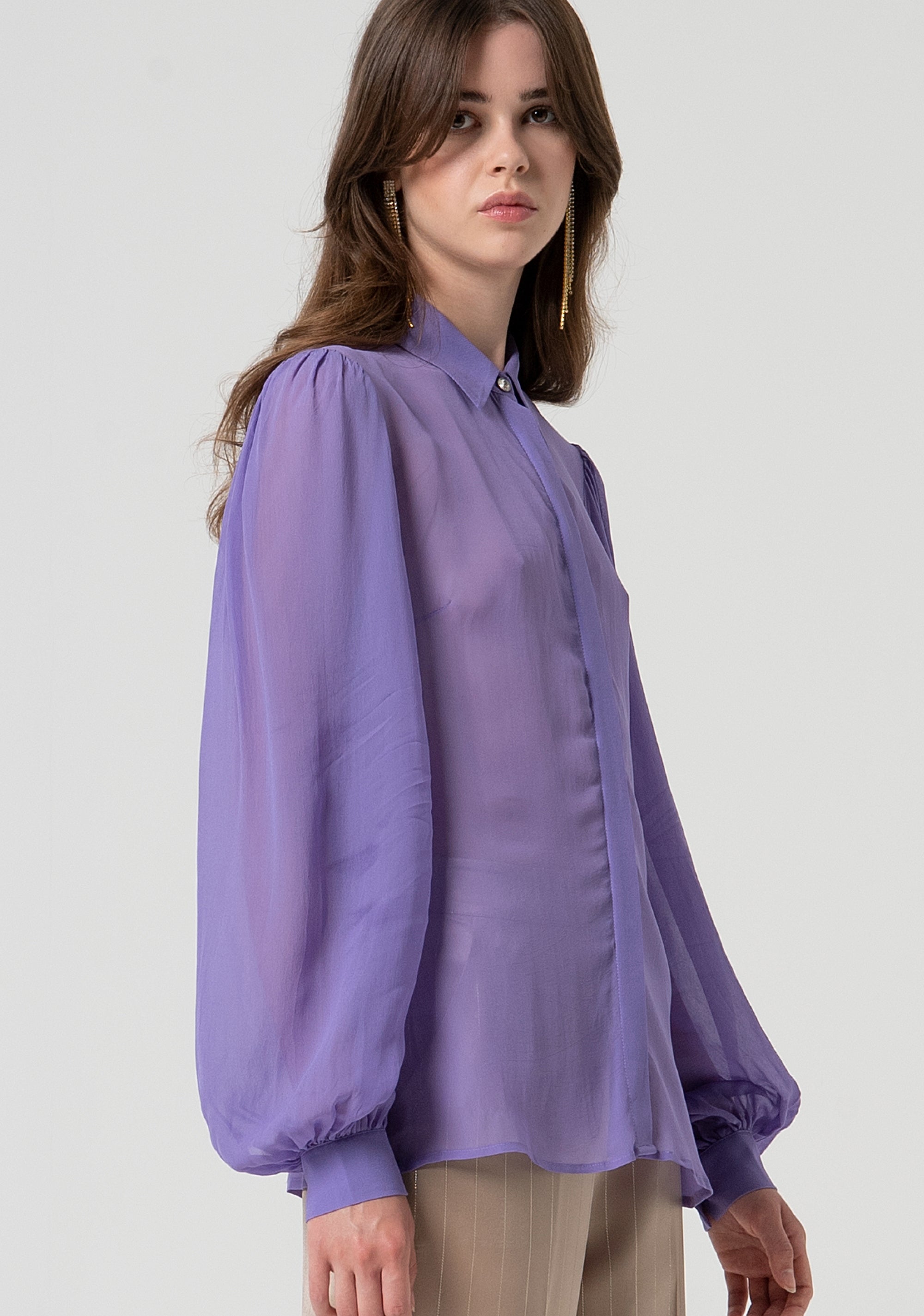 Shirt regular fit made in transparent fabric Fracomina FQ25ST6004W79401-189-2