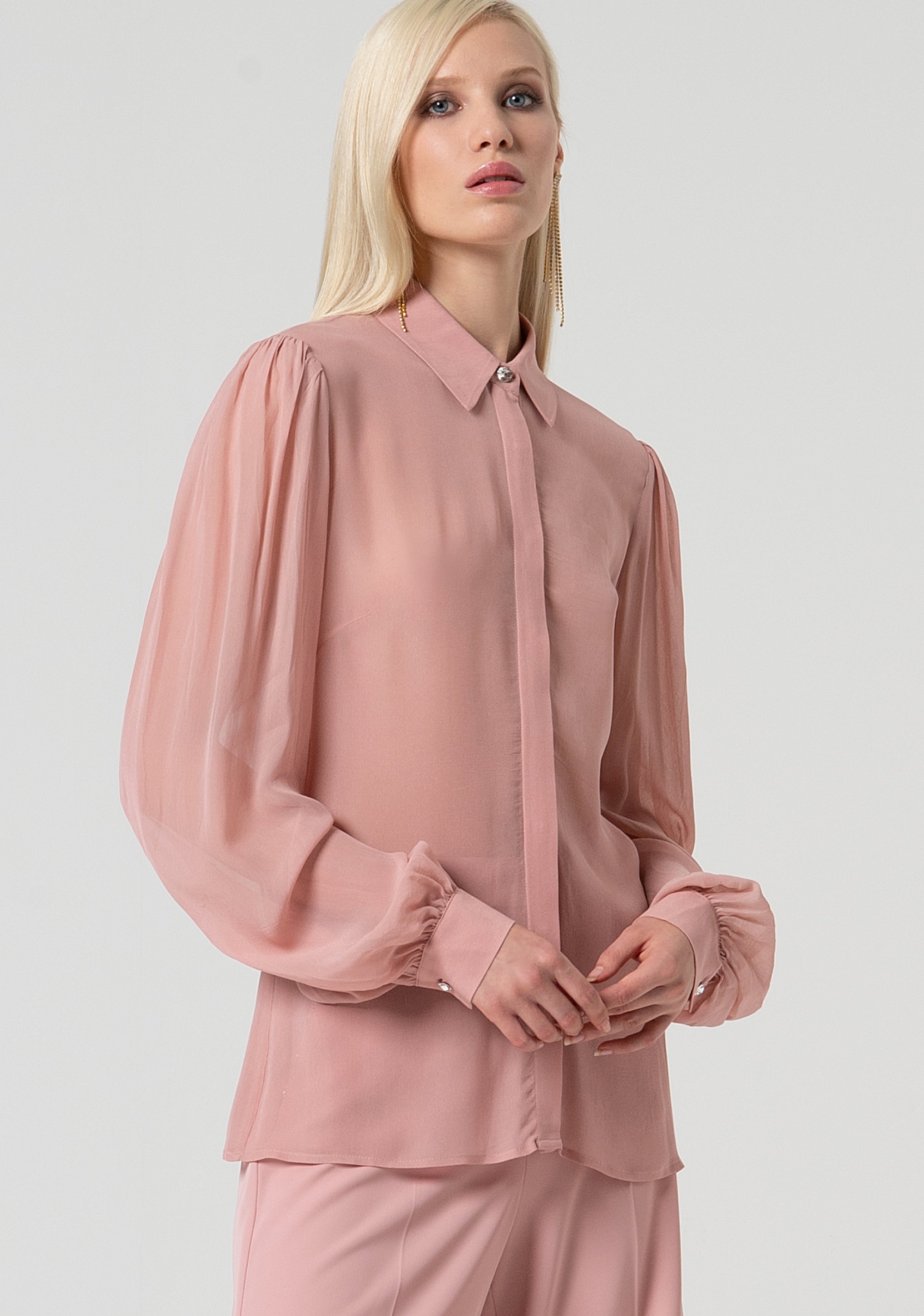Shirt regular fit made in transparent fabric Fracomina FQ25ST6004W79401-238-2