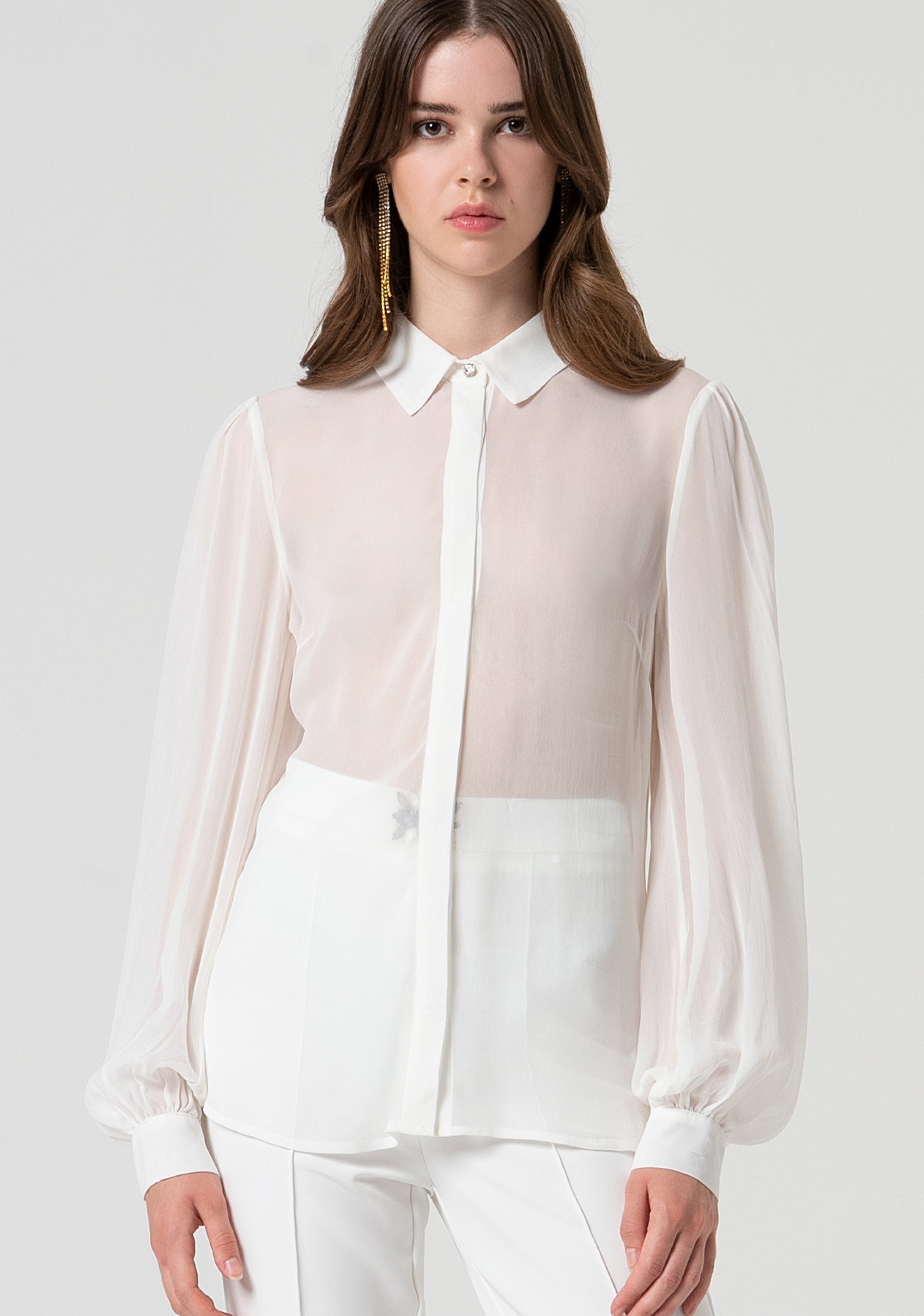 Shirt regular fit made in transparent fabric Fracomina FQ25ST6004W79401-278-1