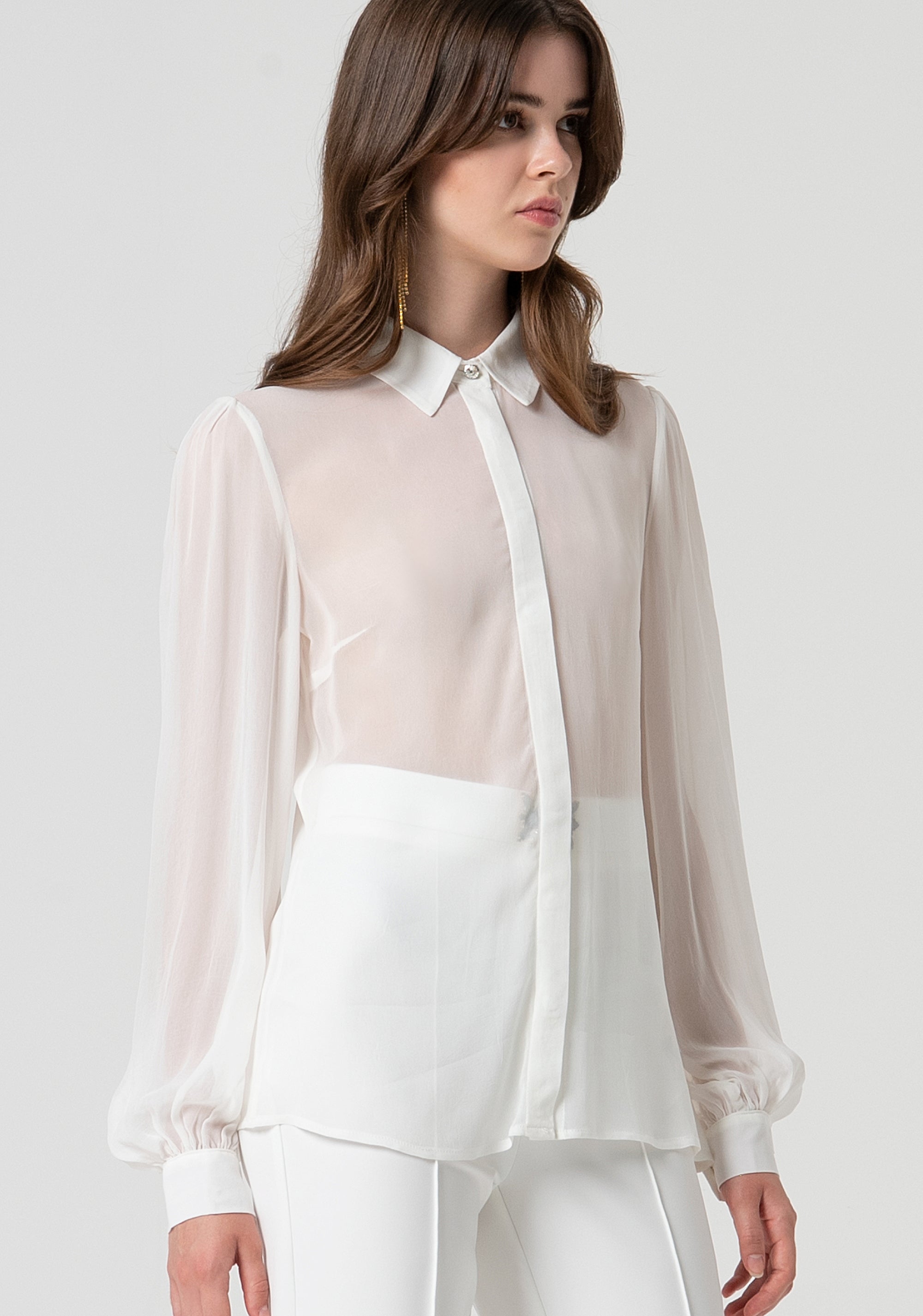 Shirt regular fit made in transparent fabric Fracomina FQ25ST6004W79401-278-2