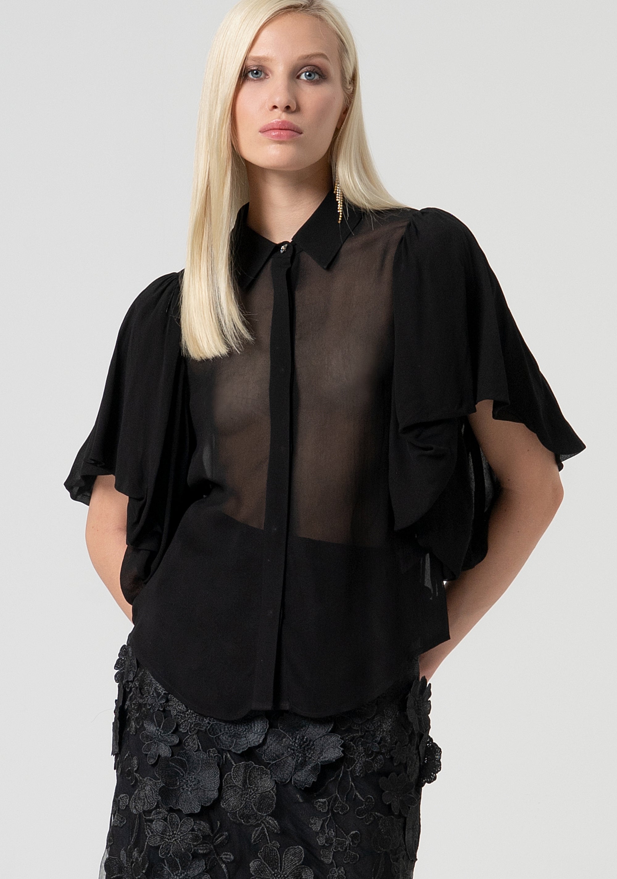 Shirt regular fit made in transparent fabric Fracomina FQ25ST6005W79401-053-1