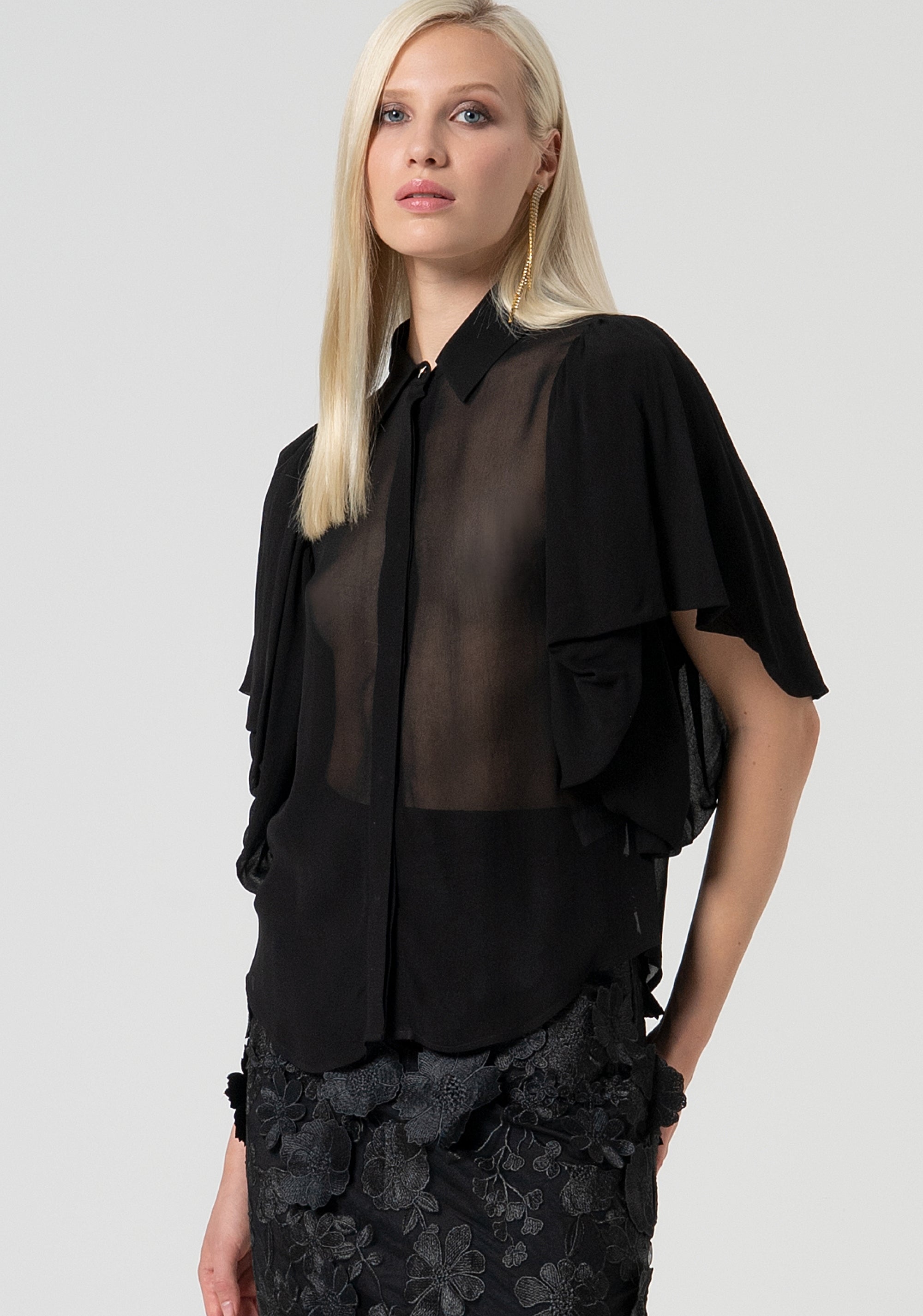 Shirt regular fit made in transparent fabric Fracomina FQ25ST6005W79401-053-2