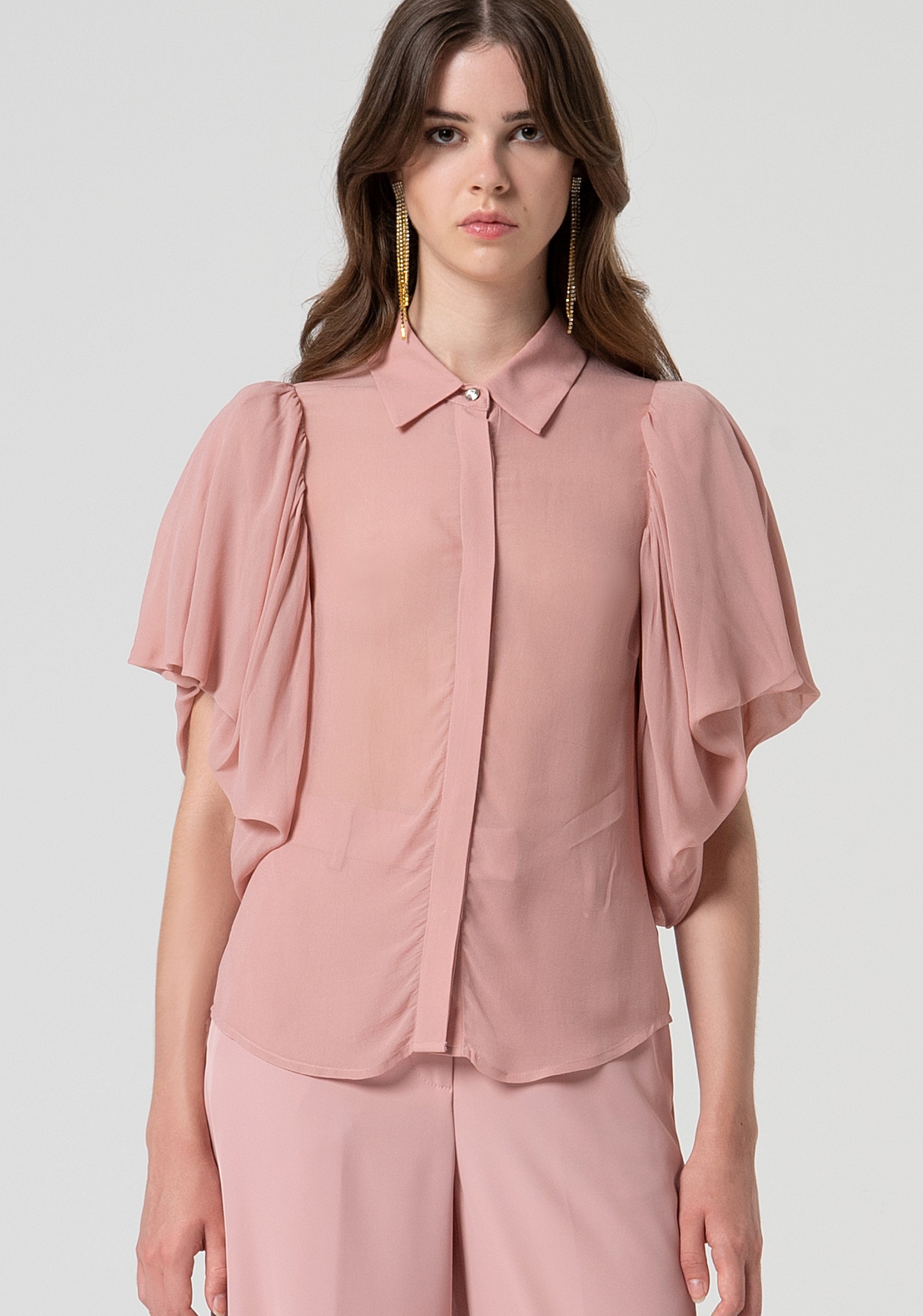 Shirt regular fit made in transparent fabric Fracomina FQ25ST6005W79401-238-1