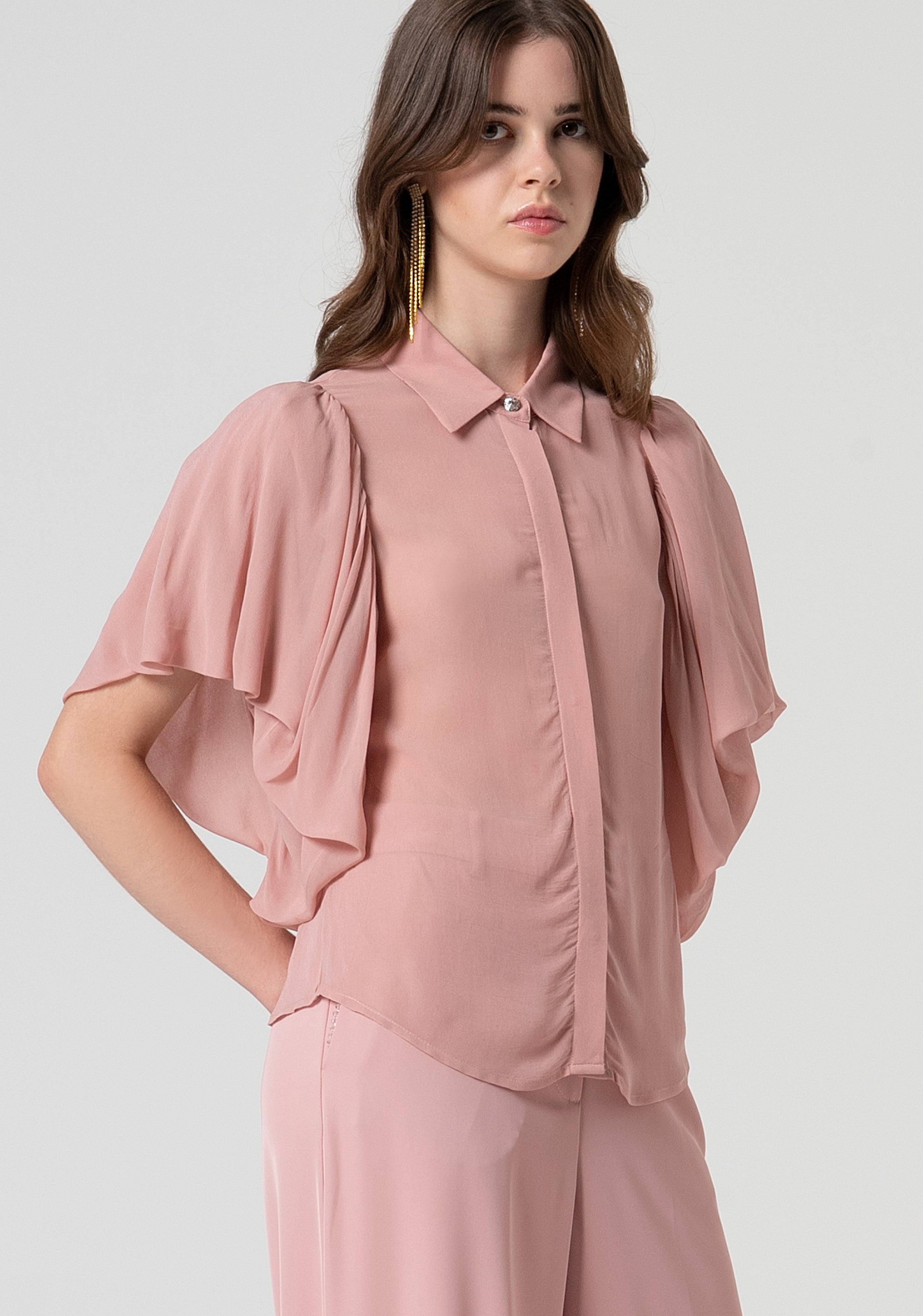 Shirt regular fit made in transparent fabric Fracomina FQ25ST6005W79401-238-2