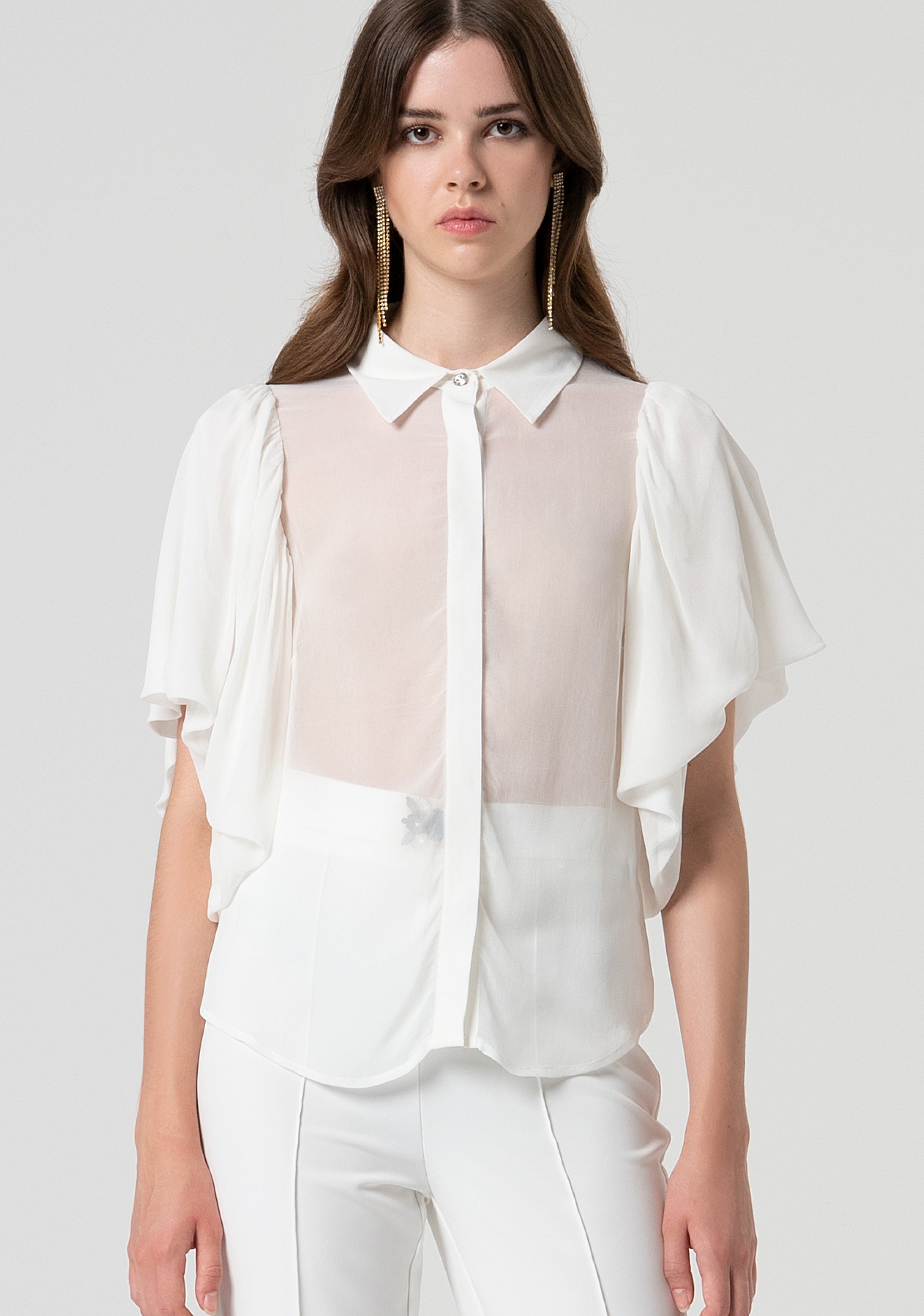 Shirt regular fit made in transparent fabric Fracomina FQ25ST6005W79401-278-1