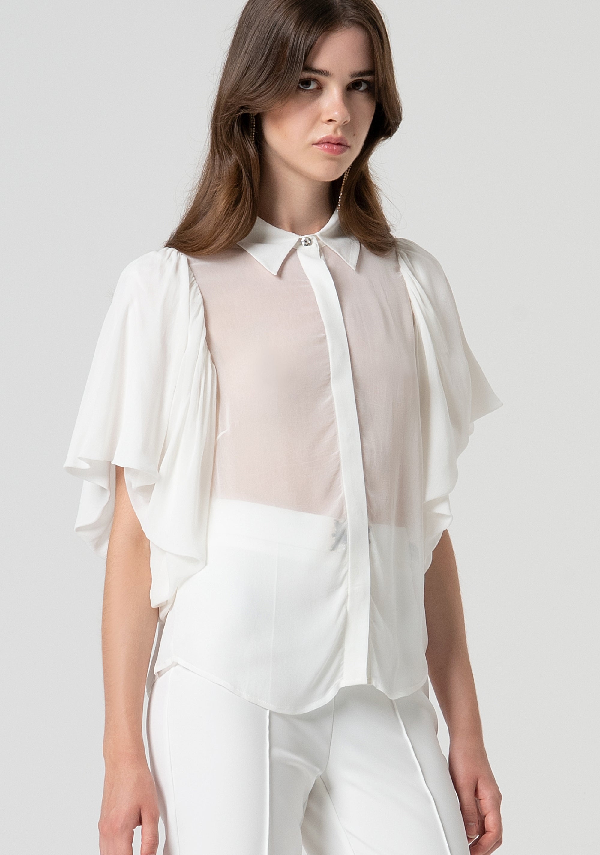 Shirt regular fit made in transparent fabric Fracomina FQ25ST6005W79401-278-2