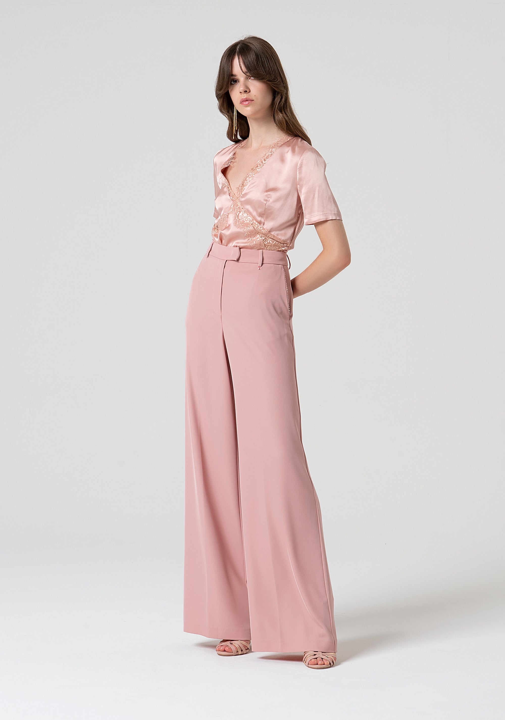 Palazzo pant with high waist Fracomina FQ25SV3005W47601-238-3