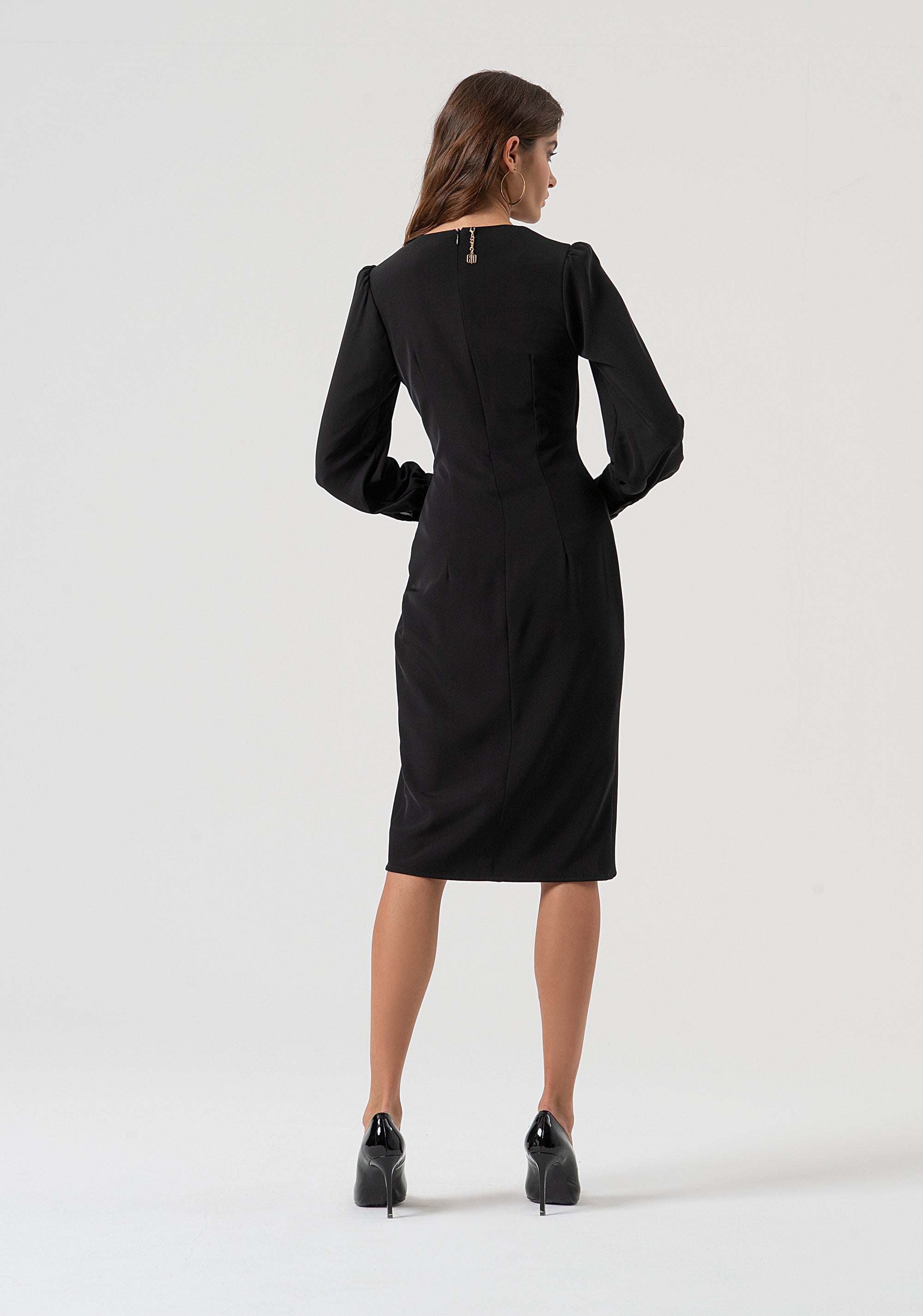 Dress slim fit middle length made in stretch fabric Fracomina FQ25WD1004W47601-053-4