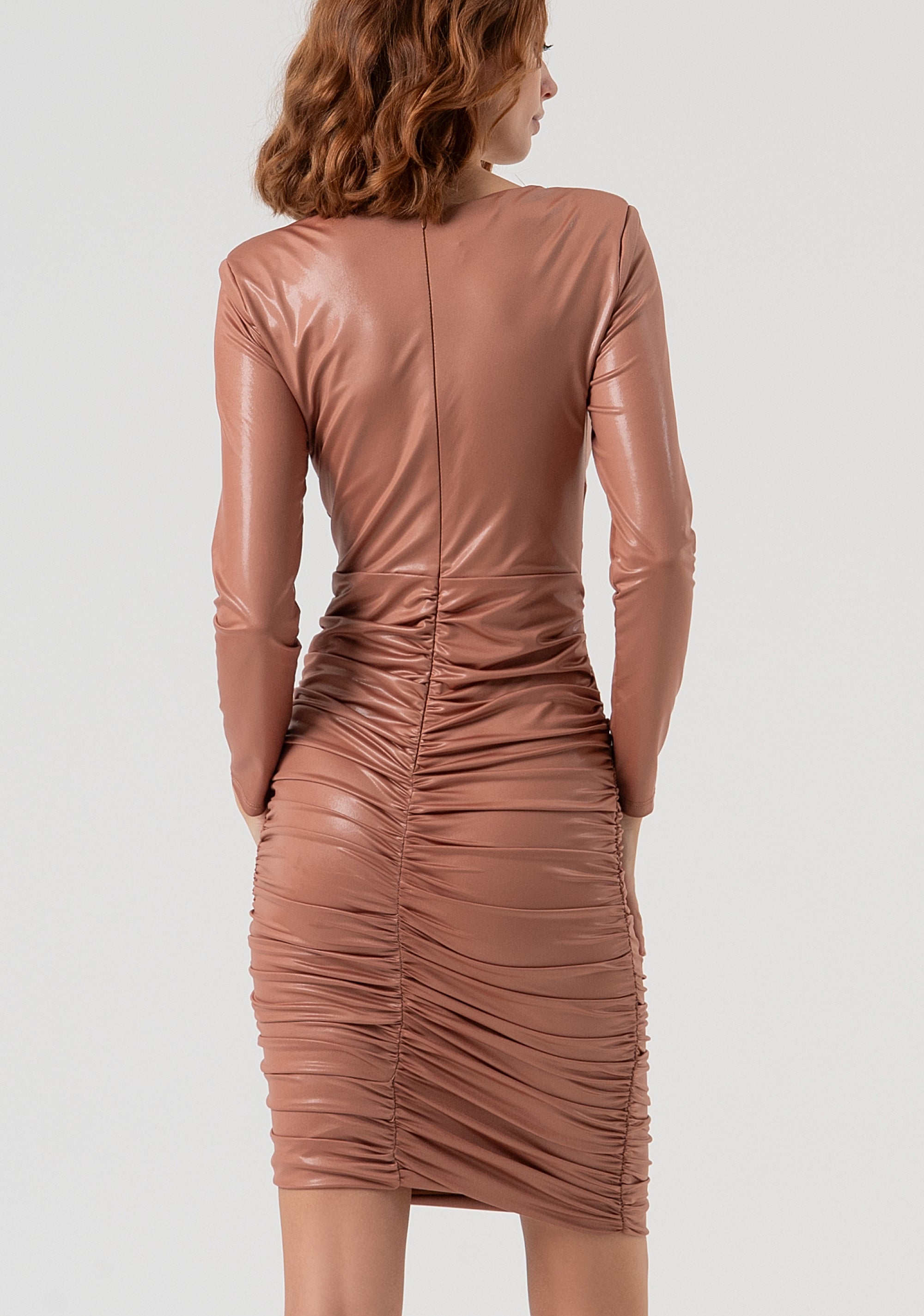 Mini dress slim fit with V-neck drop Fracomina FQ25WD2009W59501-S67-4
