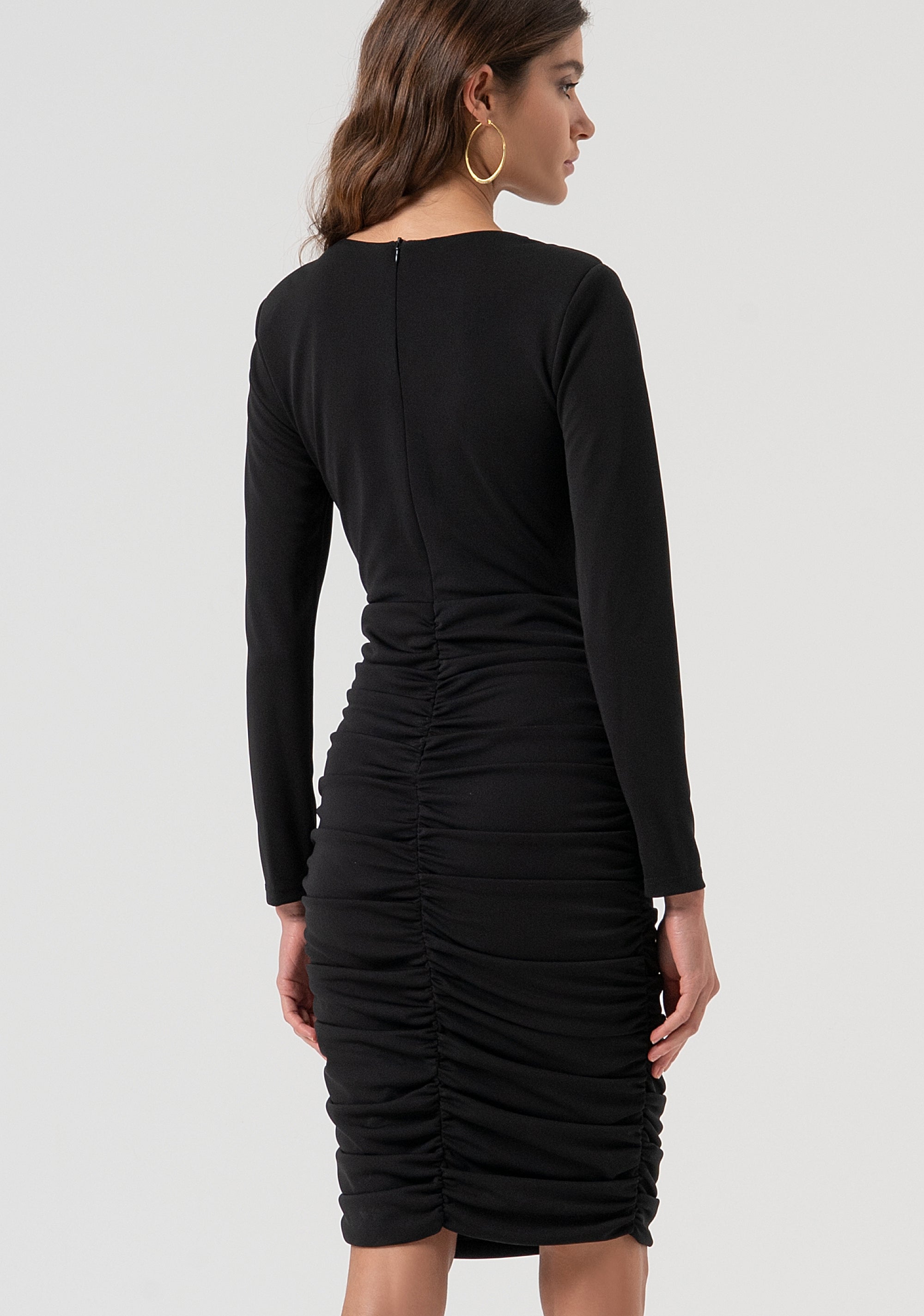 Mini dress slim fit with V-neck drop Fracomina FQ25WD2009W62601-053-4